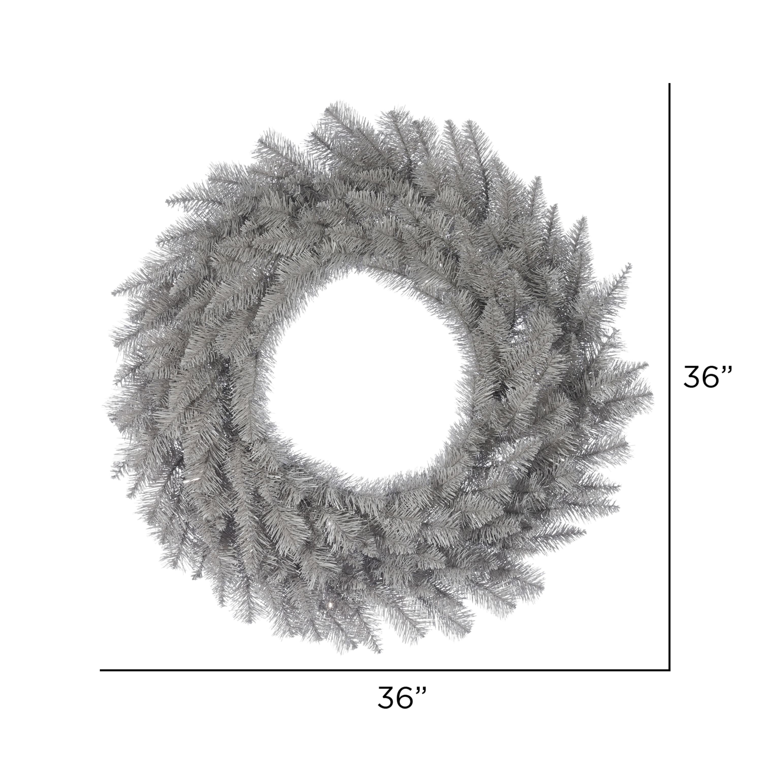 36" Platinum Fir Wreath