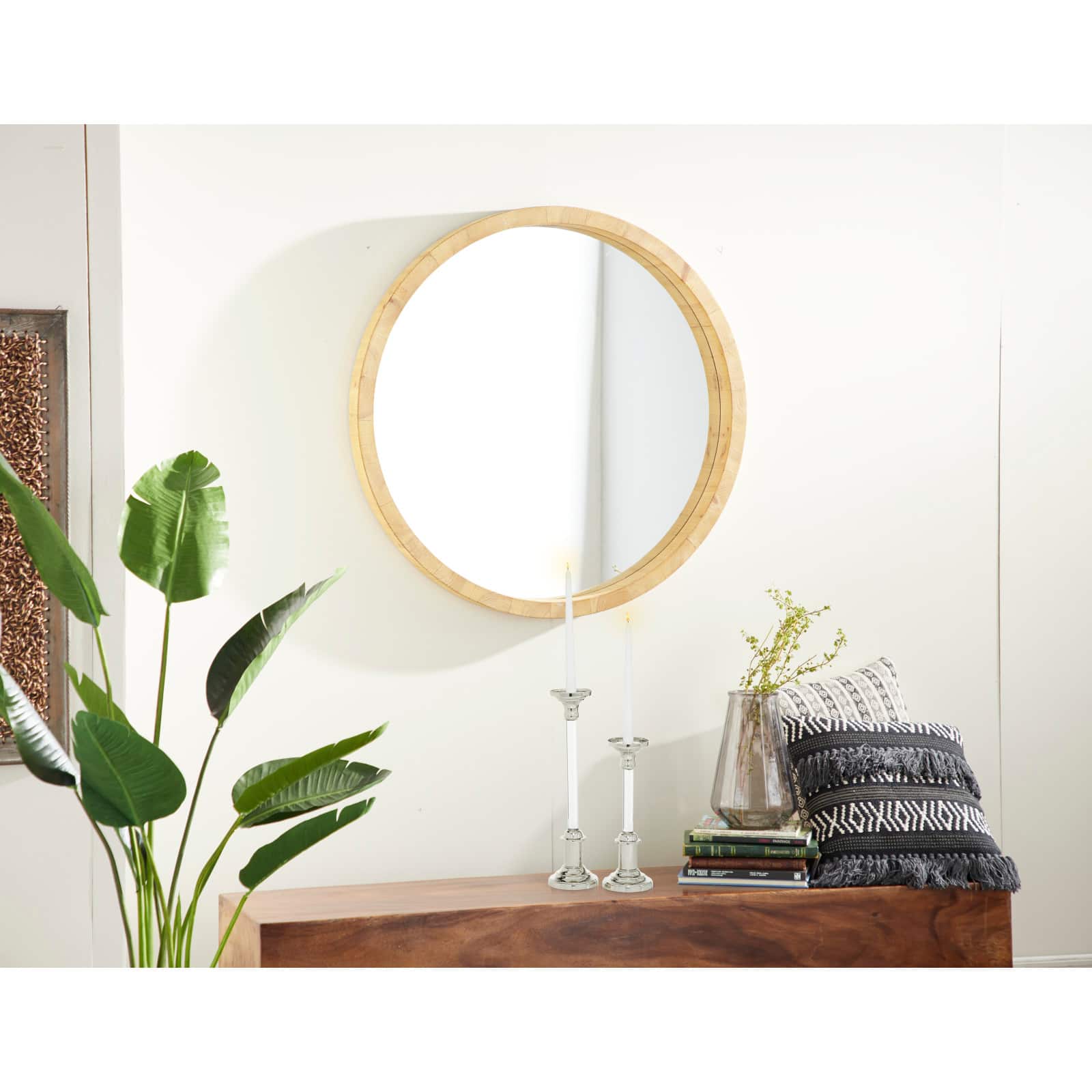 Set of 2 Silver Aluminum Glam Candle Holder, 12", 16"