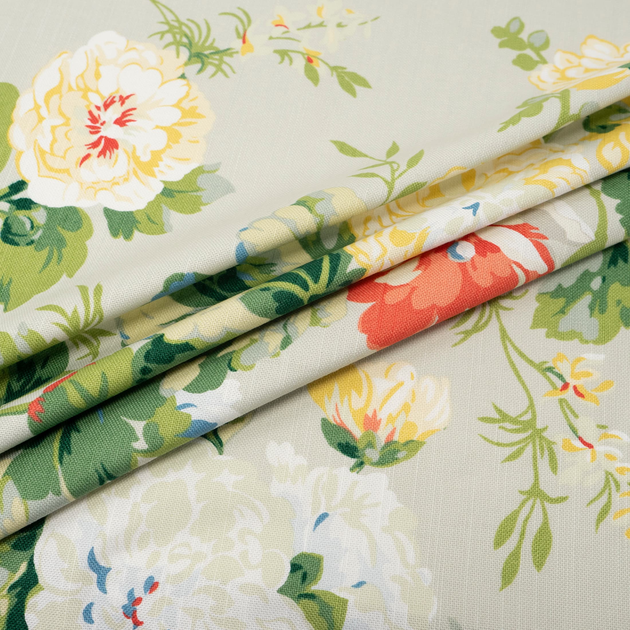 Waverly Poppy Alcea Print Cotton Fabric