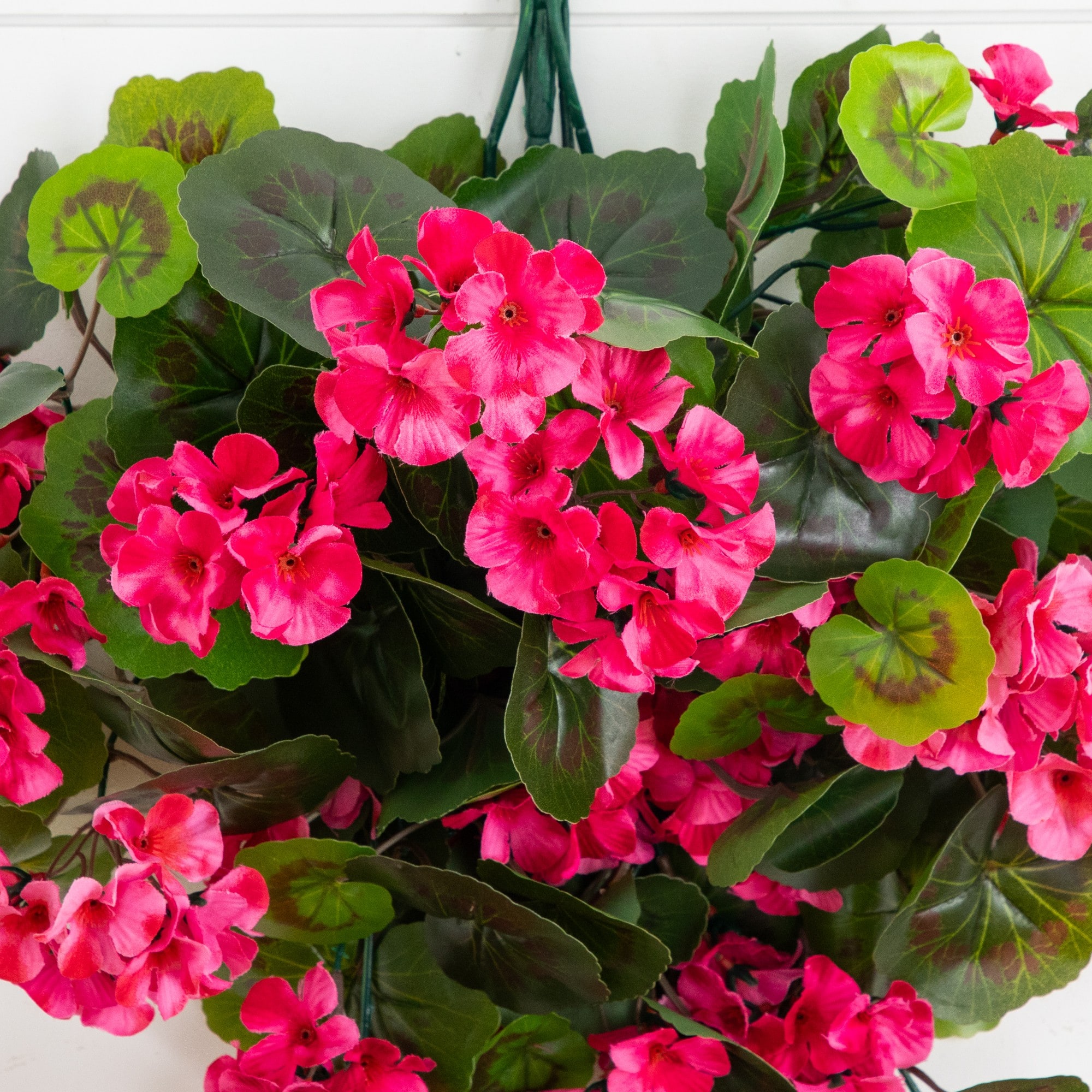 29" UV Resistant Artificial Geranium Hanging Plants