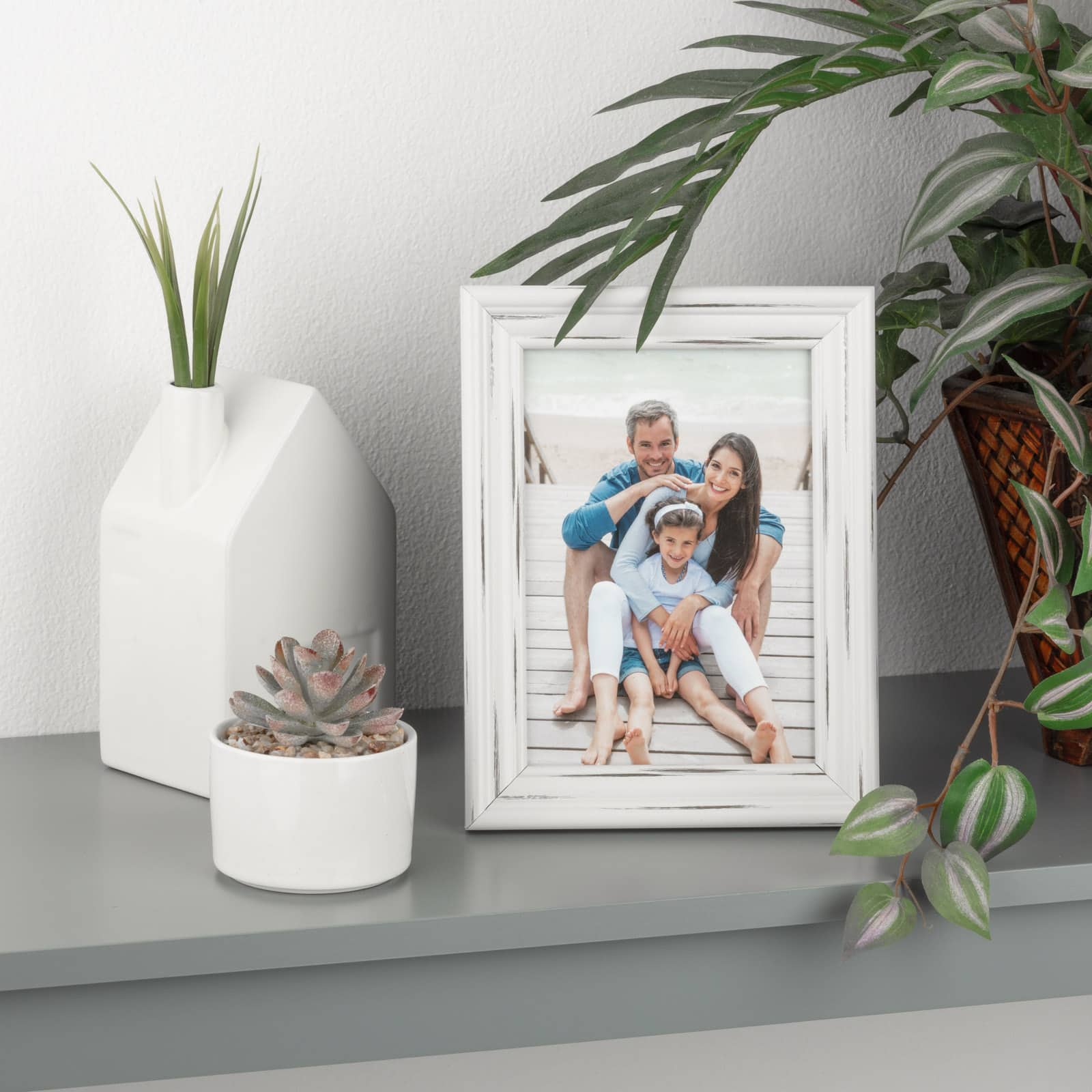 Simply Essentials™ Distressed White Frame by Studio Décor®