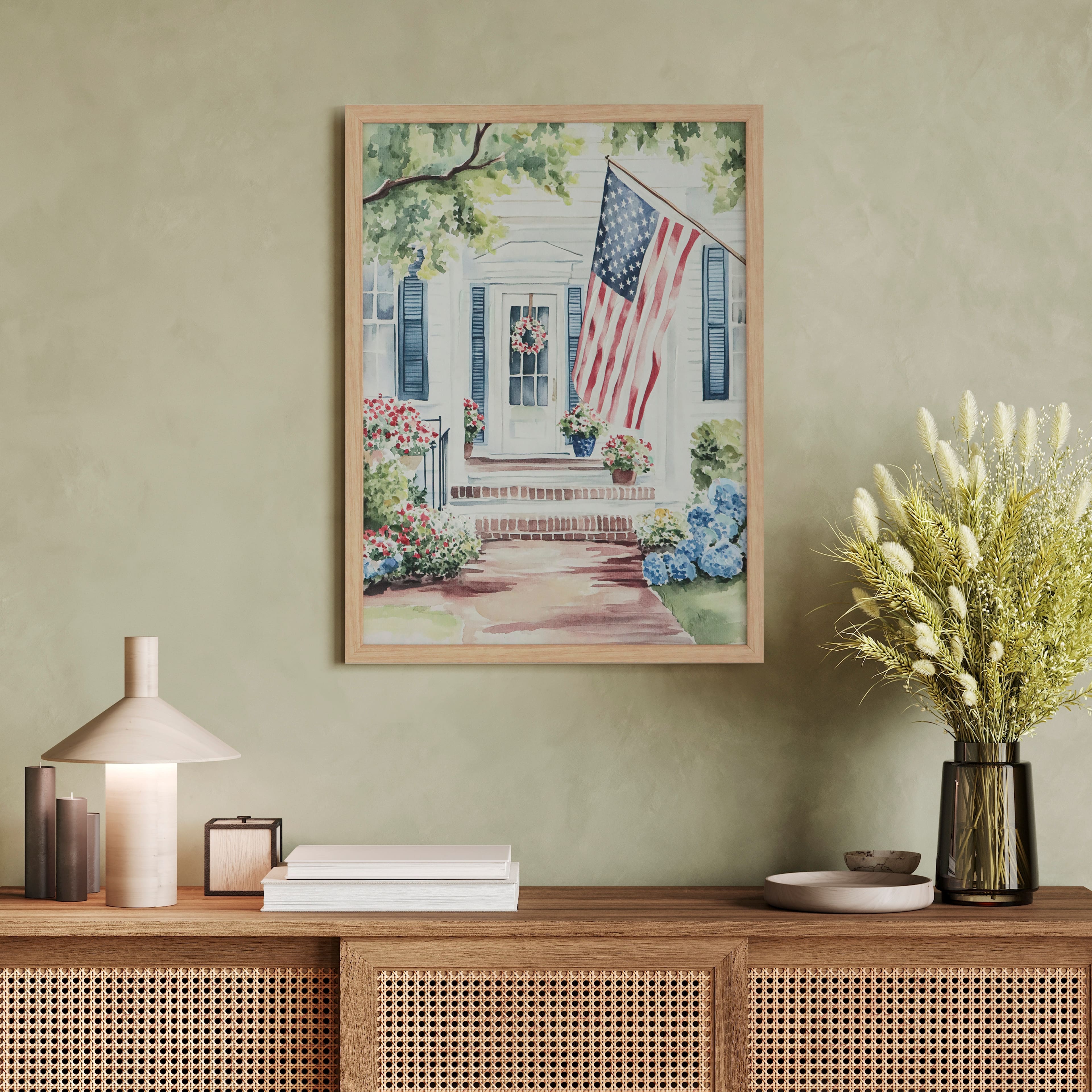 Red, White & Blue 24" Patriotic Home Canvas Wall Décor by Celebrate It™