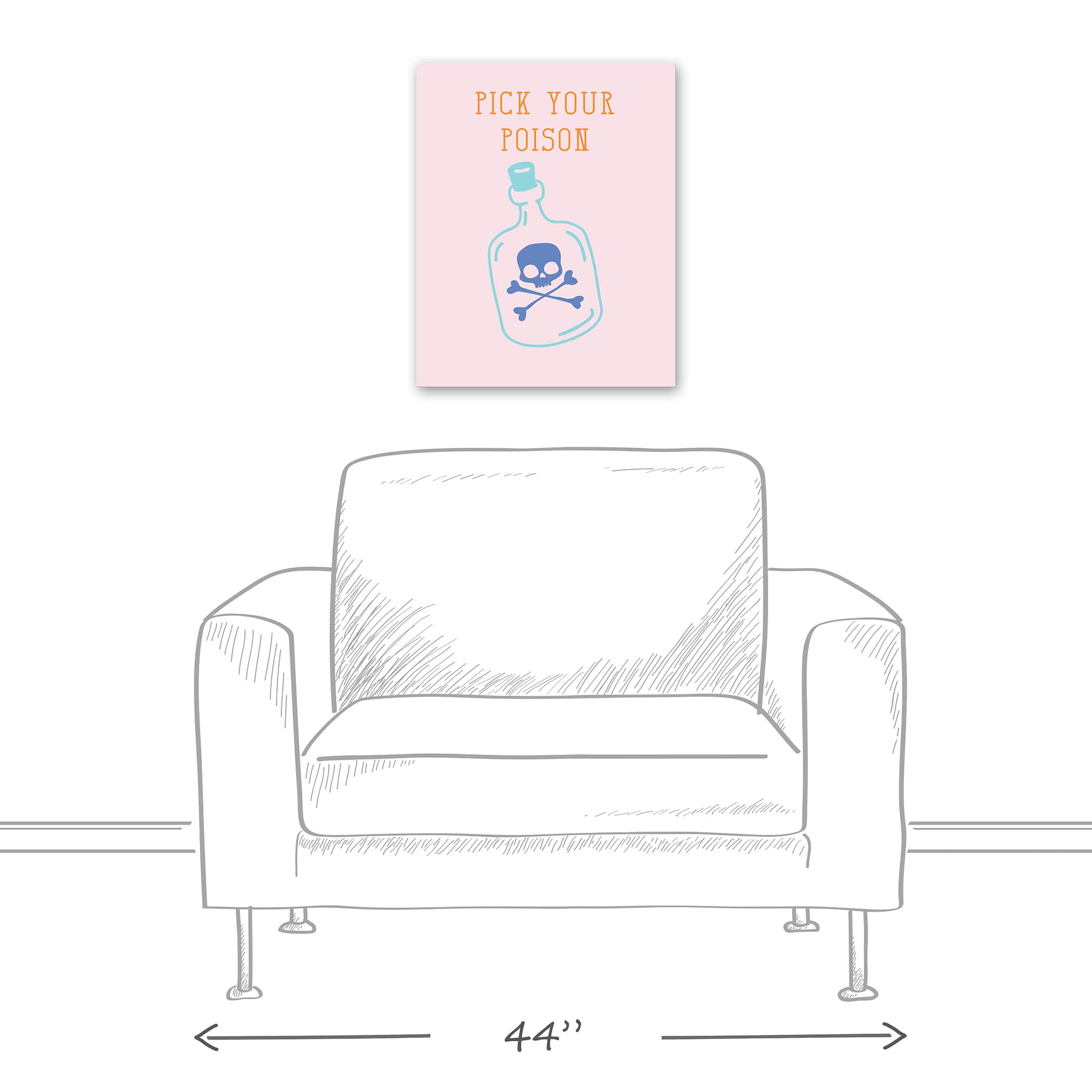 Pick Your Poison Bottle Canvas Wall Art
