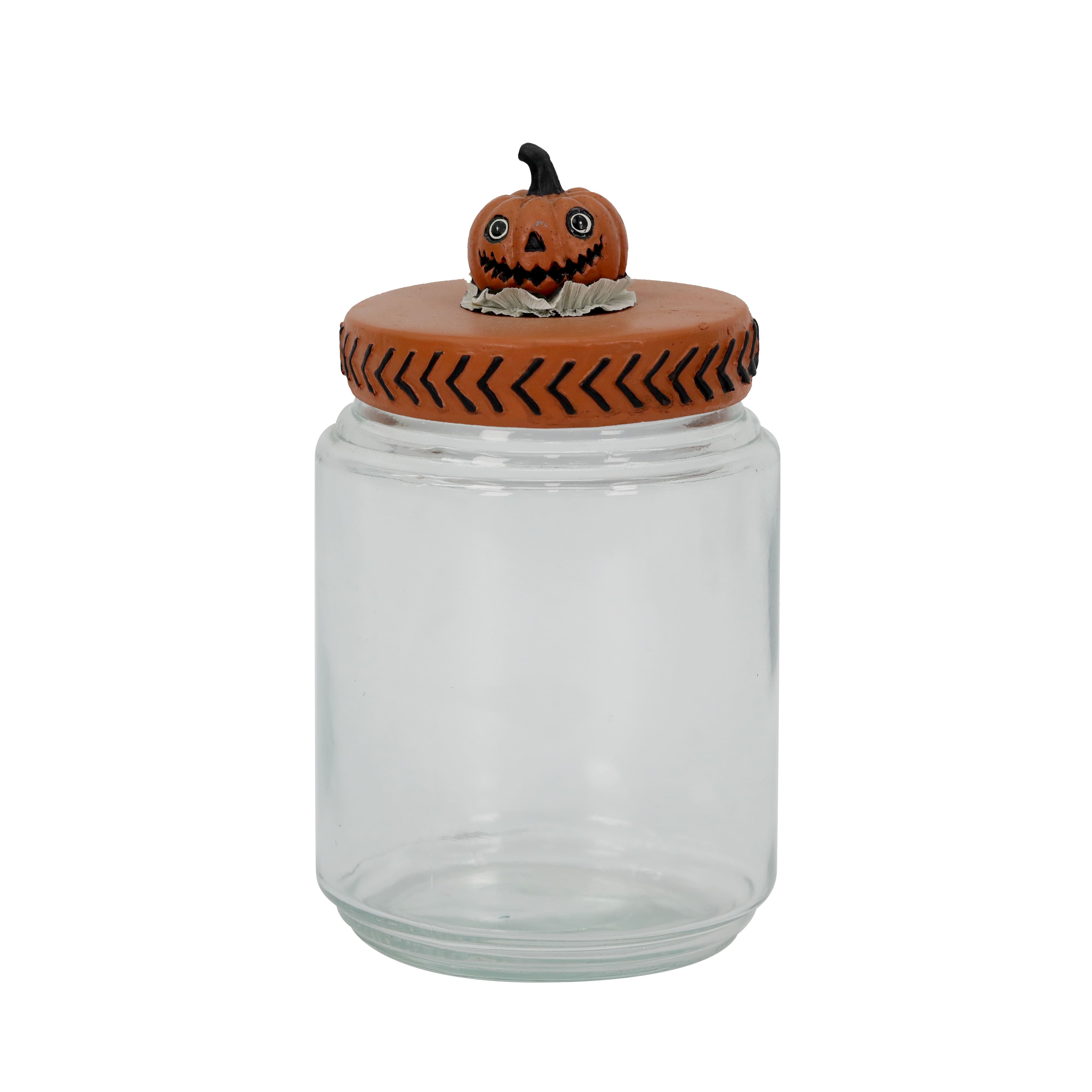 7" Jack-o'-Lantern Decorative Glass Jar by Ashland®