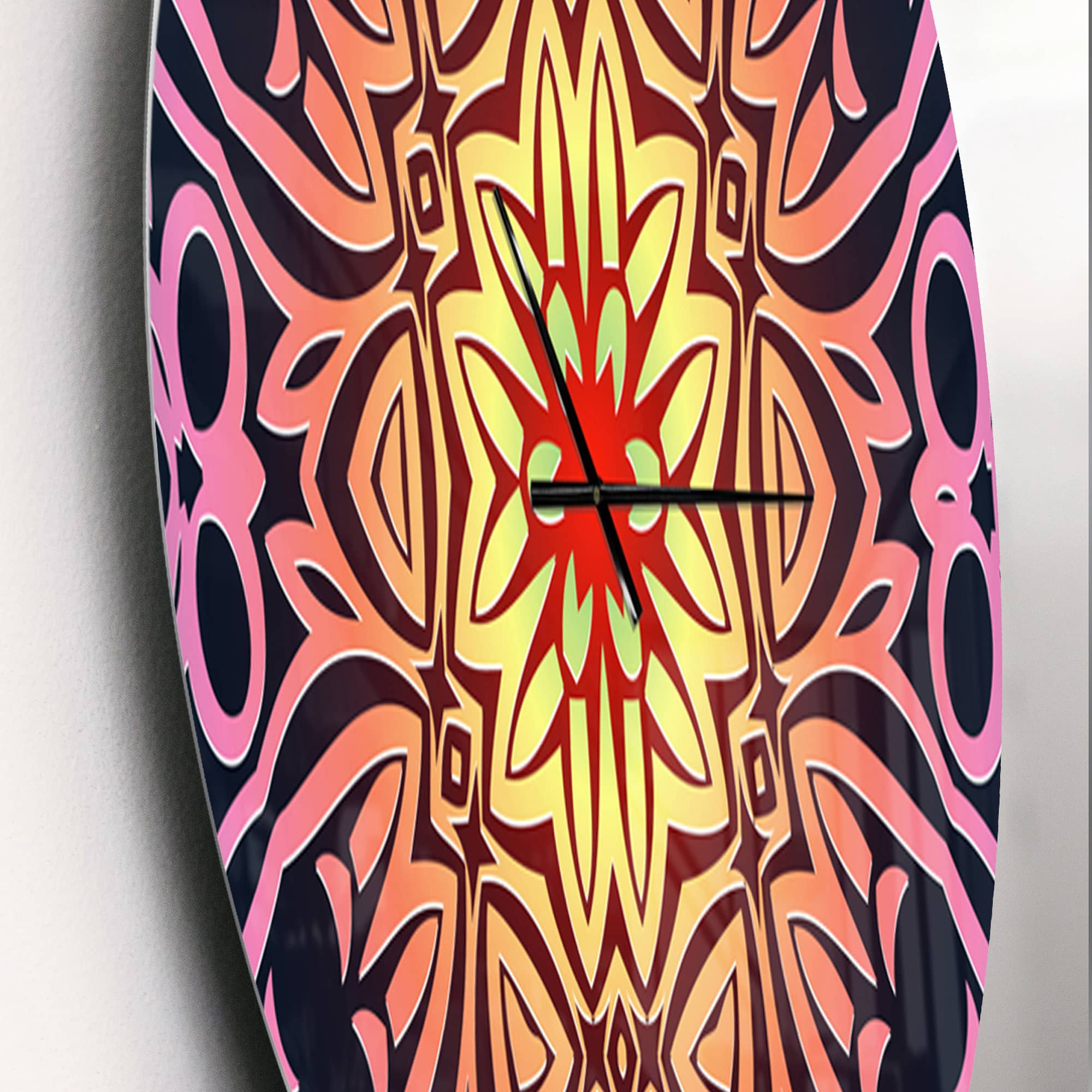 Designart 'Abstract Geometric Flower Modern Wall Clock