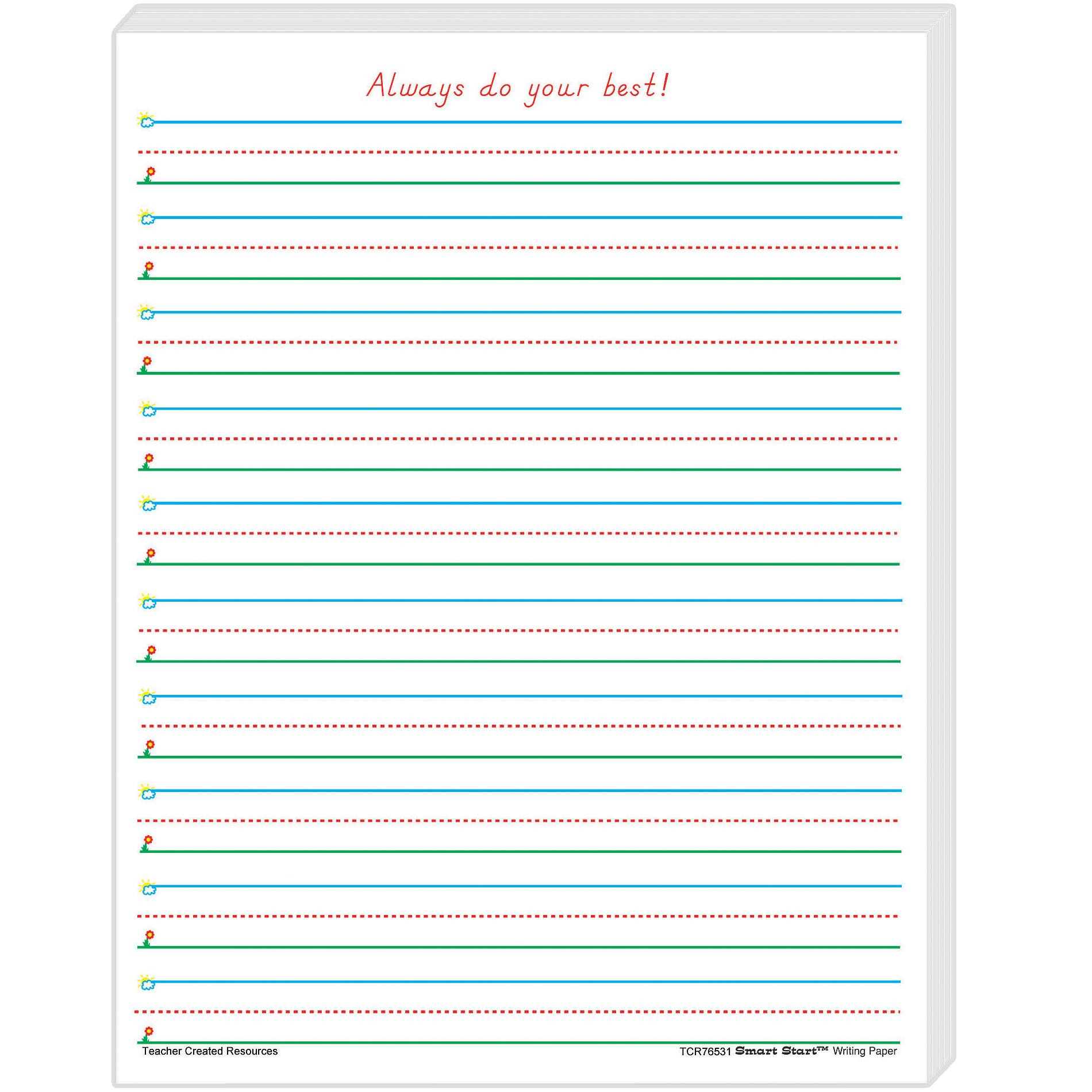 Teacher Created Resources® Smart Start 1-2 Writing Paper, 2 Packs of 100
