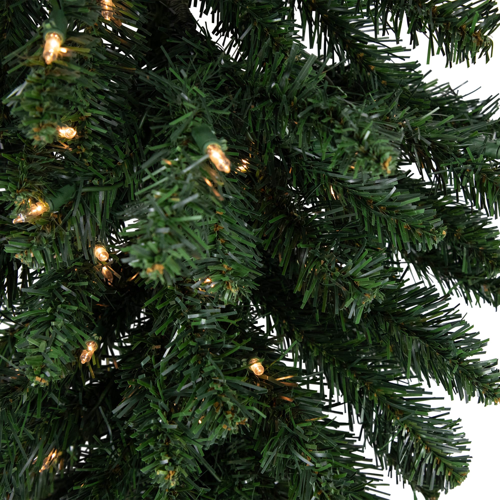 3ft. Pre-Lit Buffalo Fir Artificial Christmas Wall or Door Tree, Clear Dura Lights