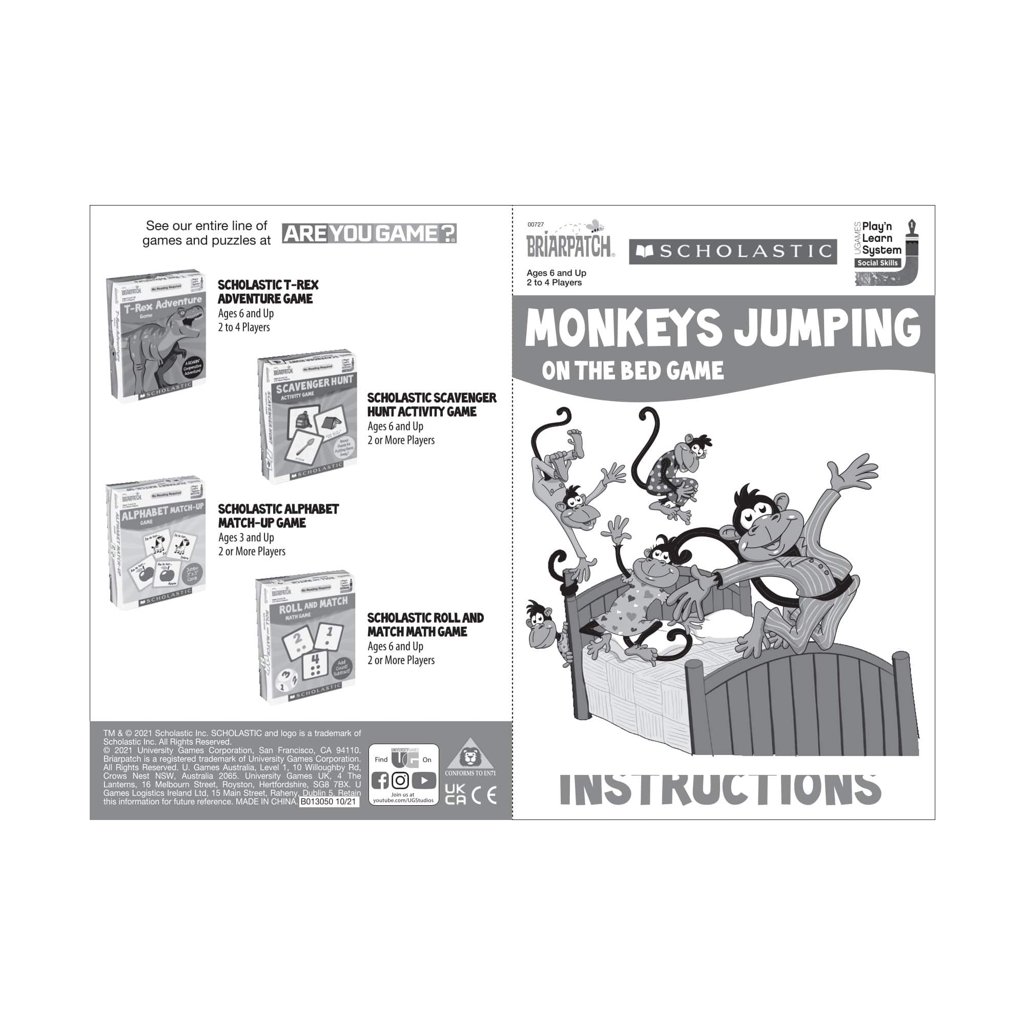 Scholastic Monkeys Jumping on the Bed Game