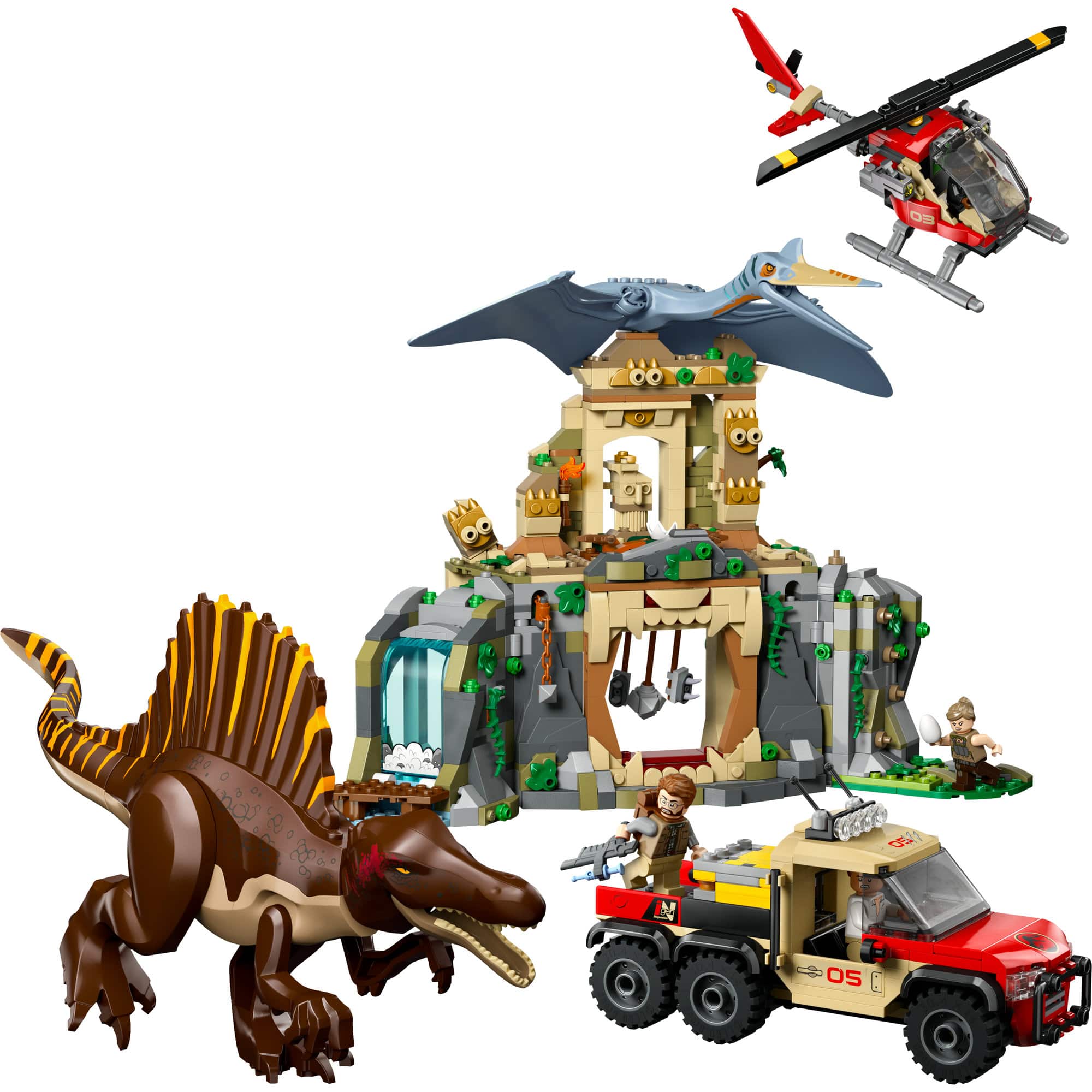 LEGO® Jurassic World Spinosaurus & Quetzalcoatlus Air Mission Dinosaur Toy 76976