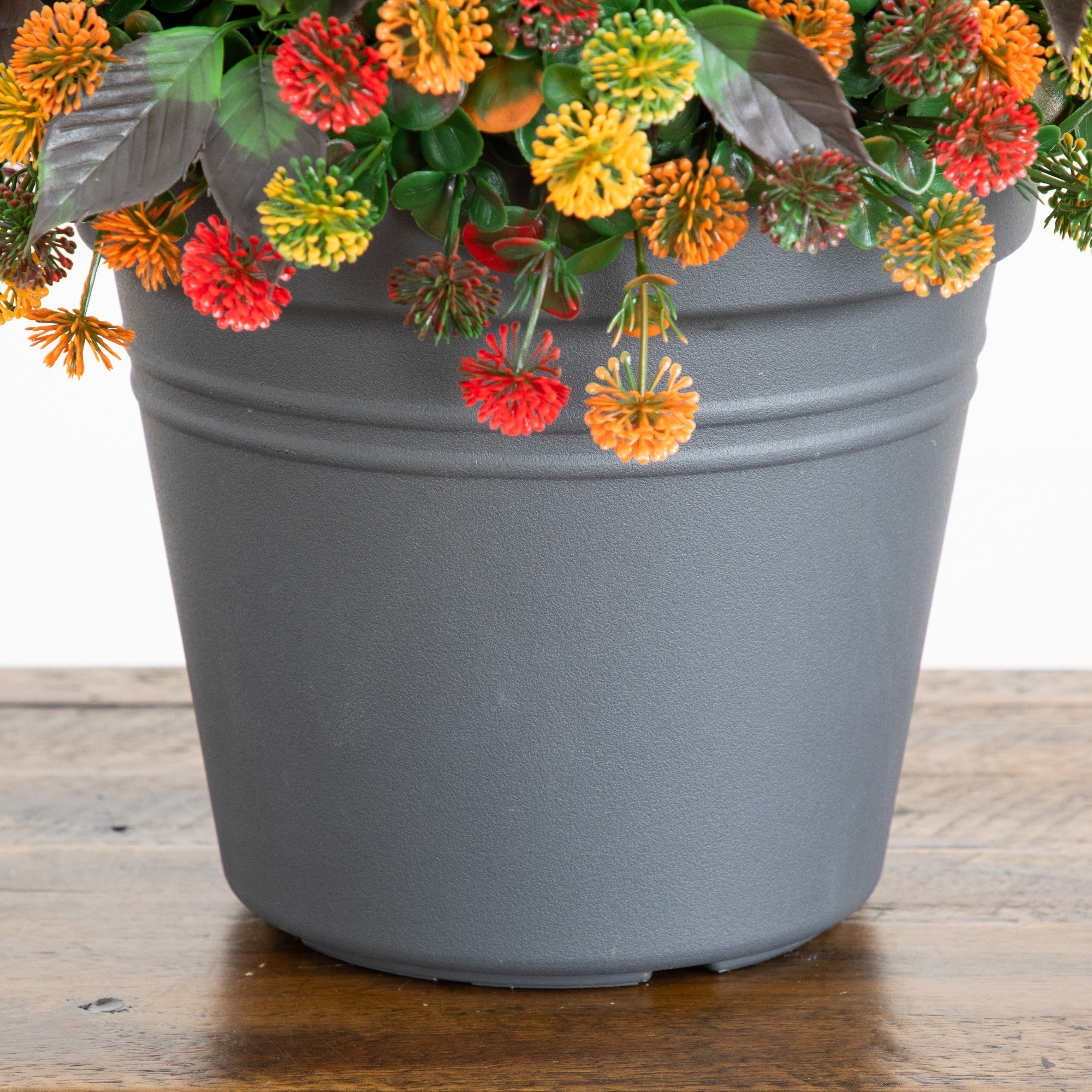 16" UV Resistant Autumn Artificial Mixed Fall Mum Plant in Pot