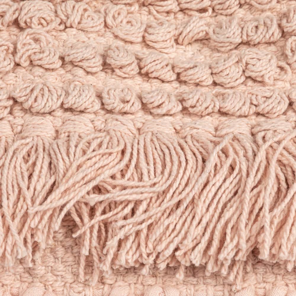 Hello Honey® Square Pink Fringe Printed Pillow