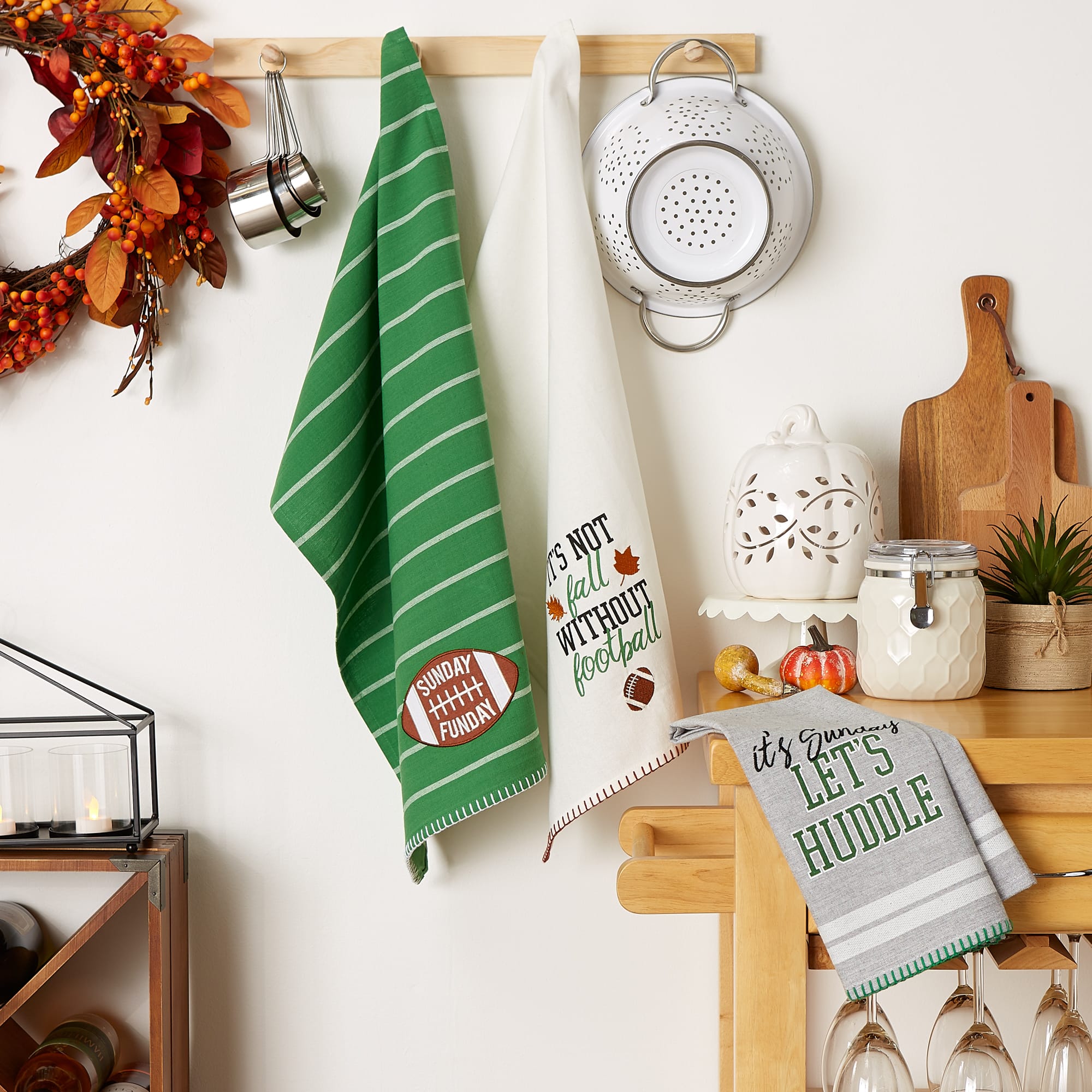 DII® Sunday Football Dishtowels Set