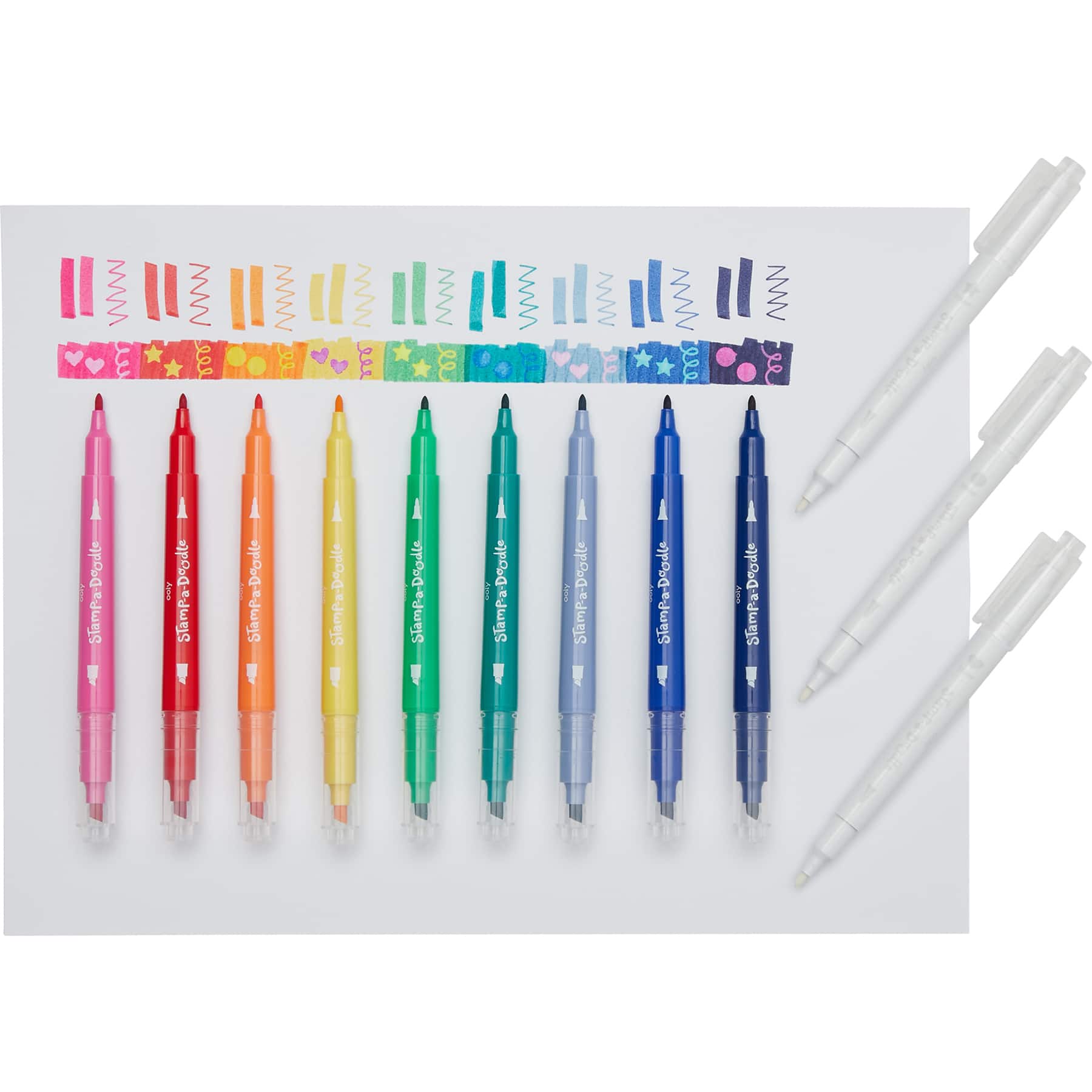 OOLY Stamp-A-Doodle Double-Ended Markers, 12ct.