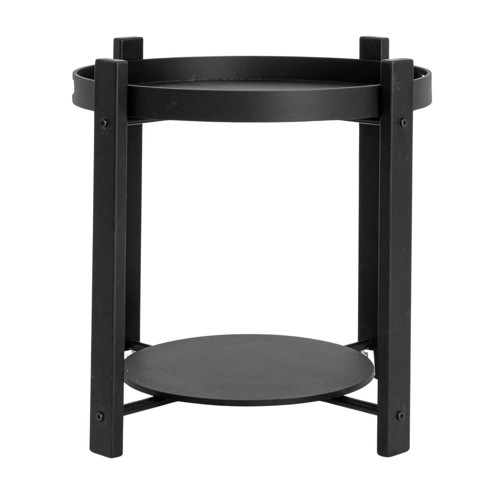 Hello Honey® Black Chic Fir Wood & Metal Tray Table