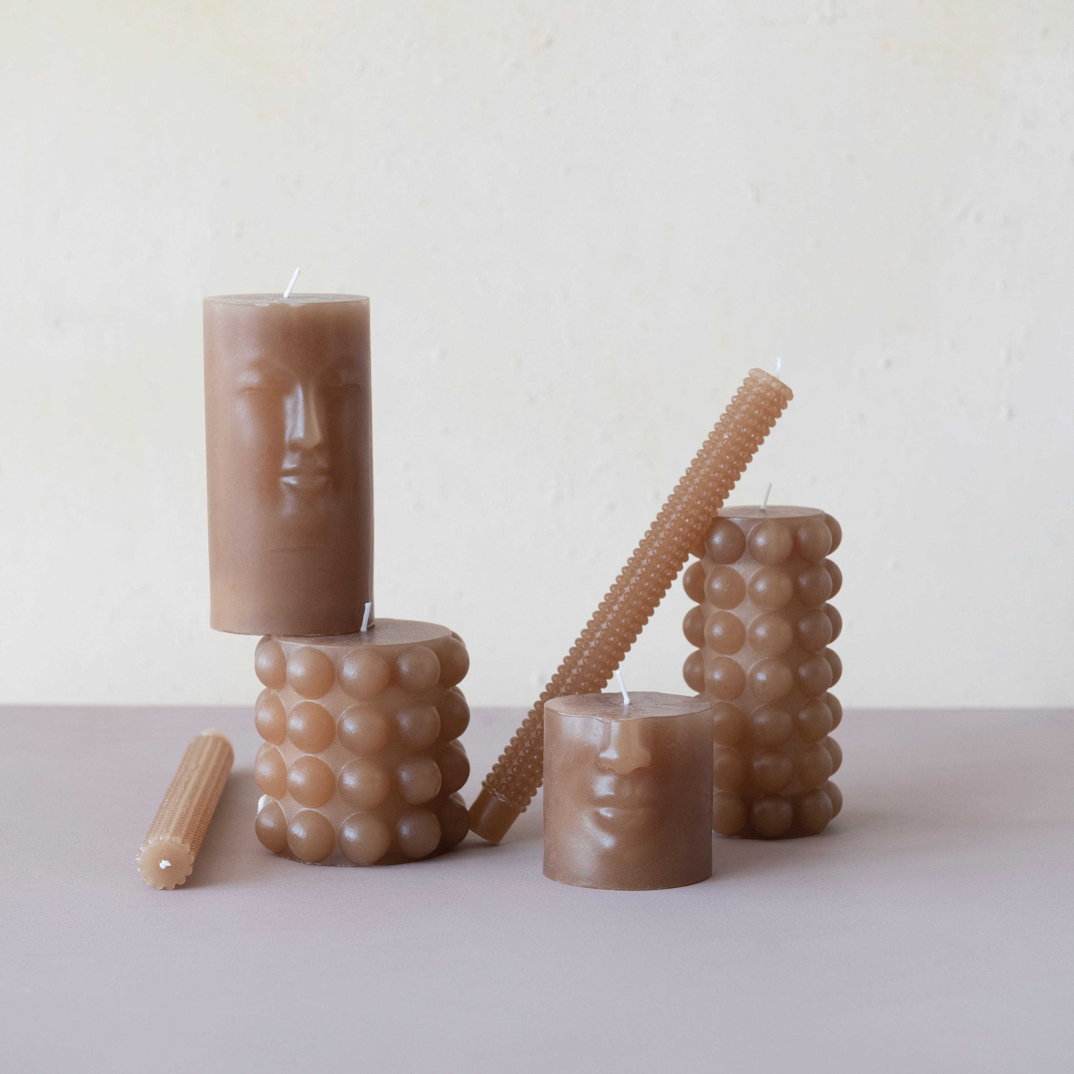 Hello Honey® 10" Unscented Hobnail Taper Candles In Box Set