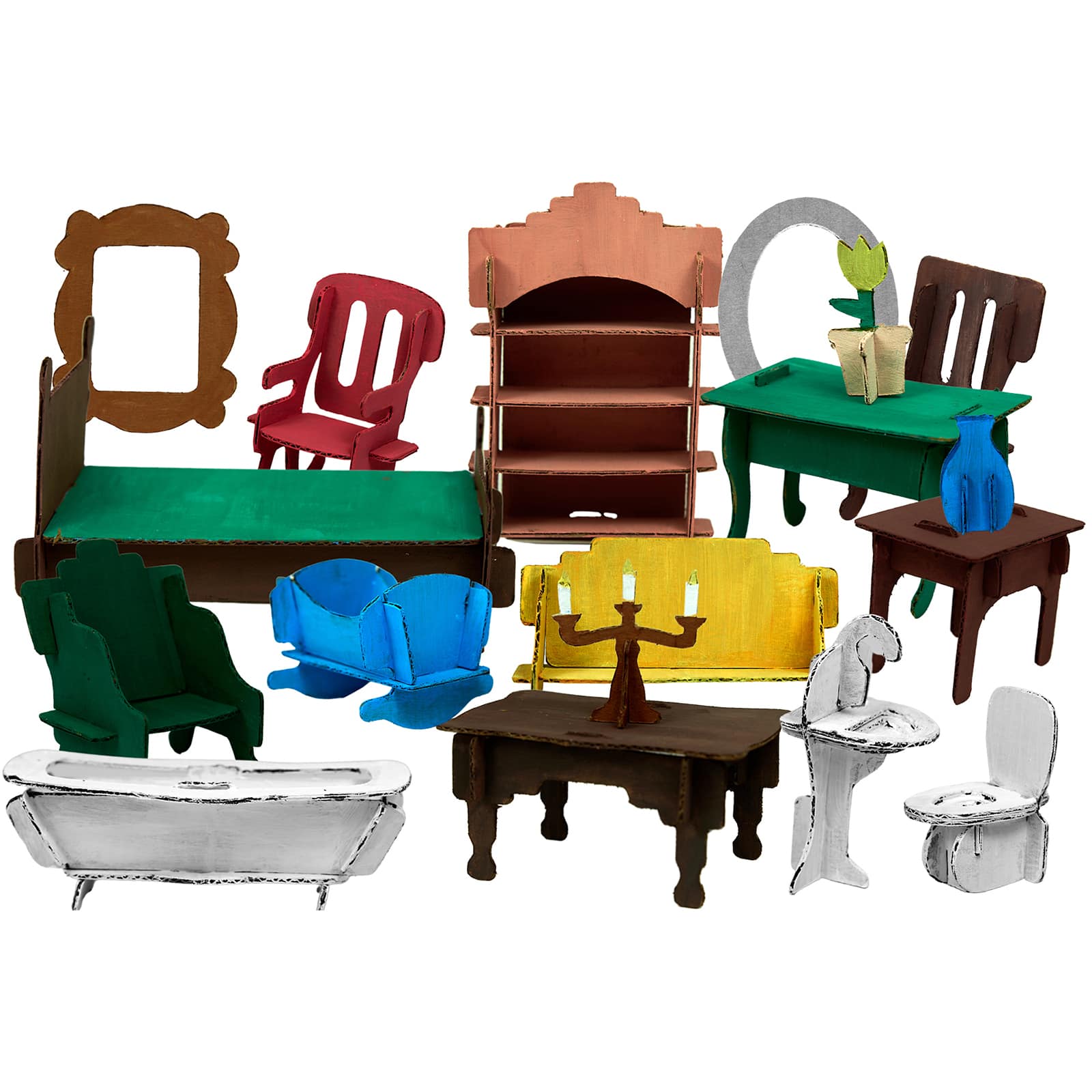 Roylco® 18-Piece Doll House Furniture to Decorate