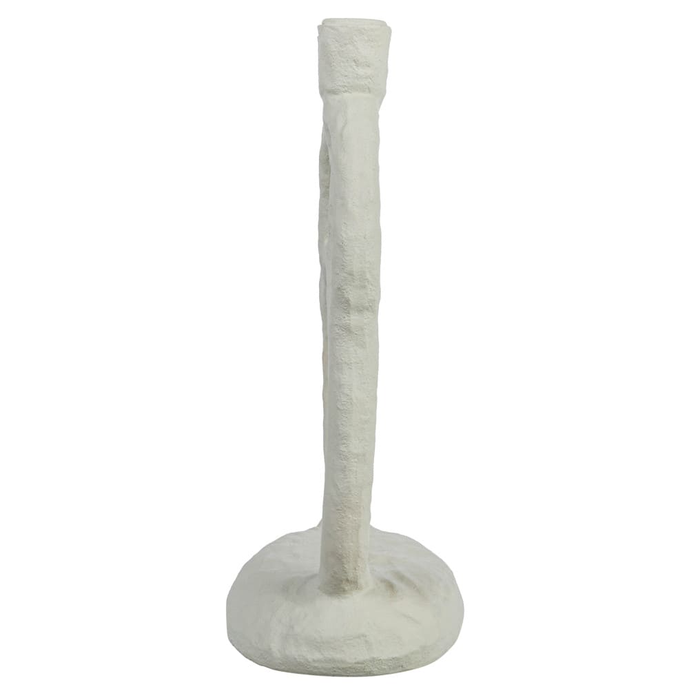 Hello Honey® 12" Ivory Modern Sculptural Double Taper Candle Holder