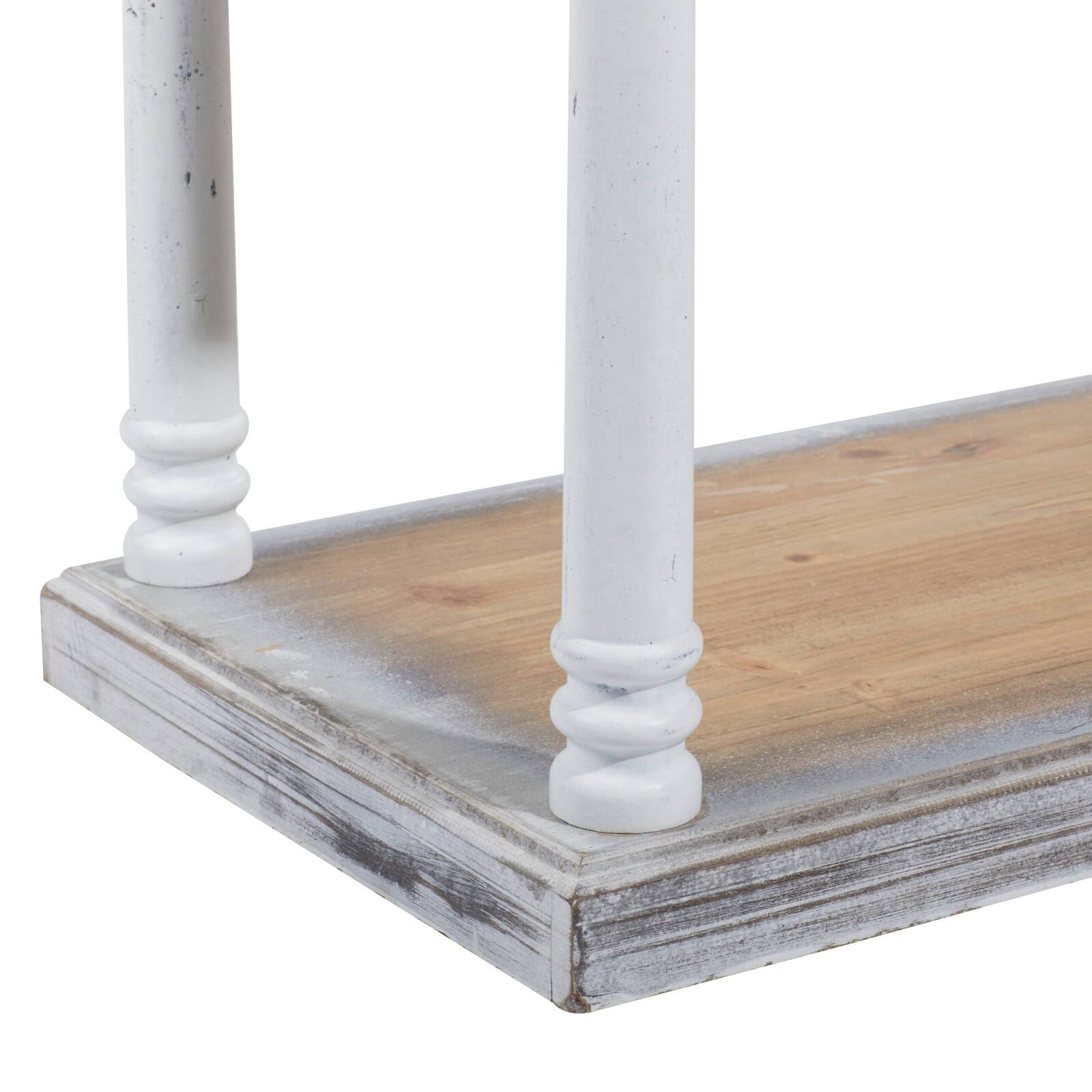 Brown Wood Farmhouse Shelving Unit, 64 " x 47 " x 15 "