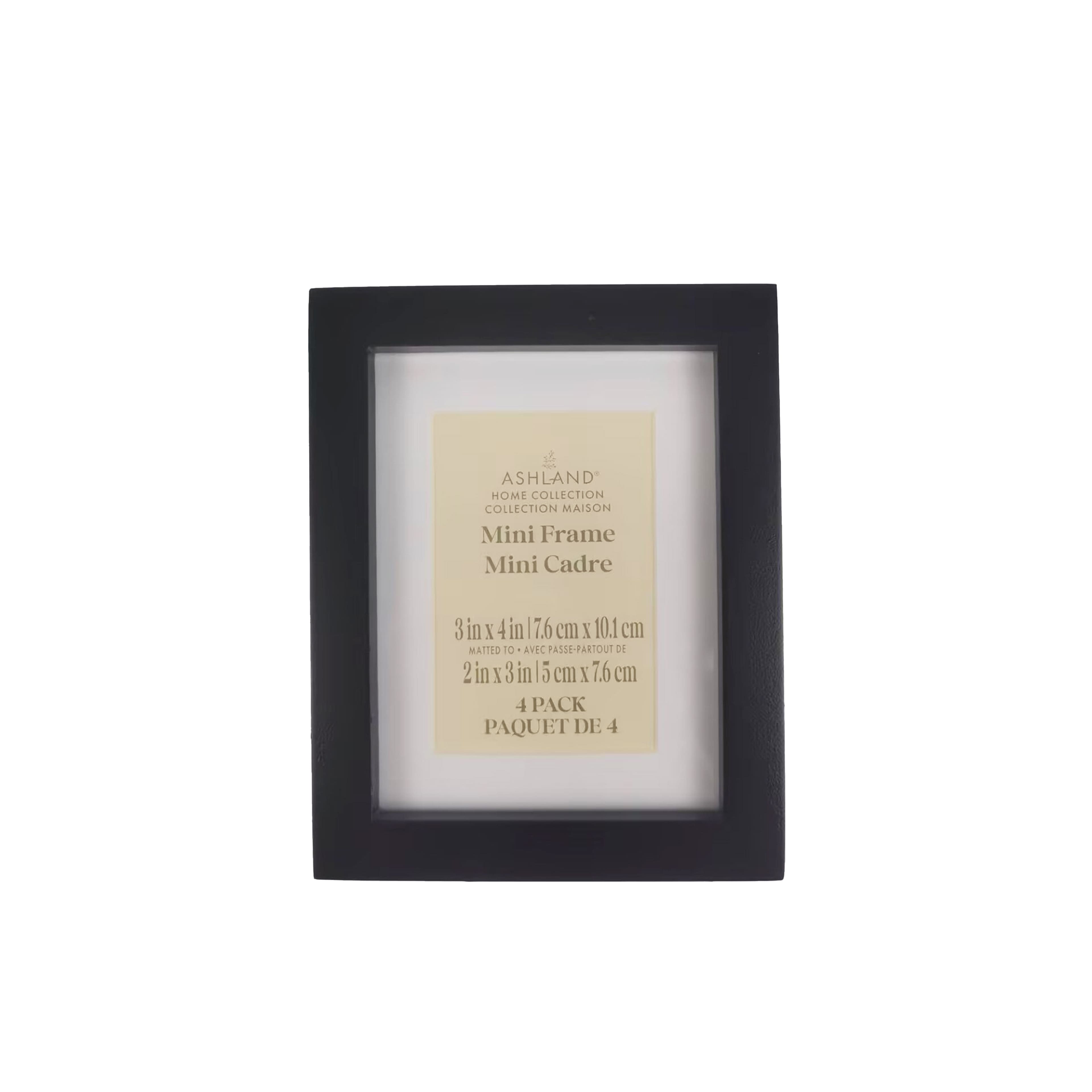 4 Pack Home Mini Black Matted Tabletop Frame by Ashland®