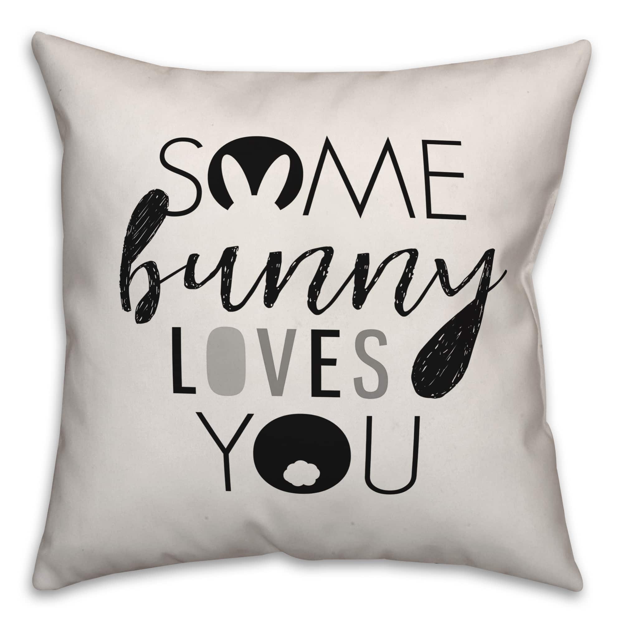 Some Bunny Loves You Throw Pillow
