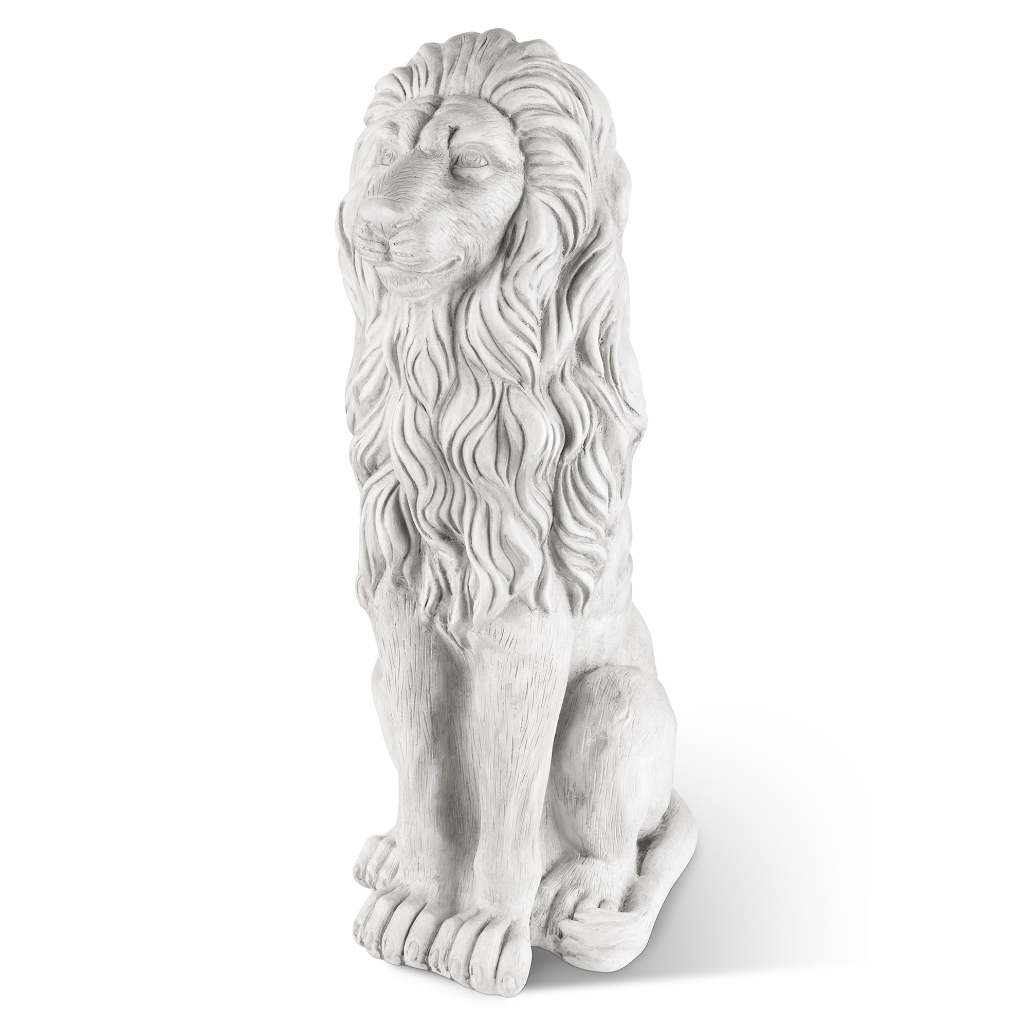 Glitzhome® 36.25" Oversized MGO Guardian Sitting Lion Garden Statue
