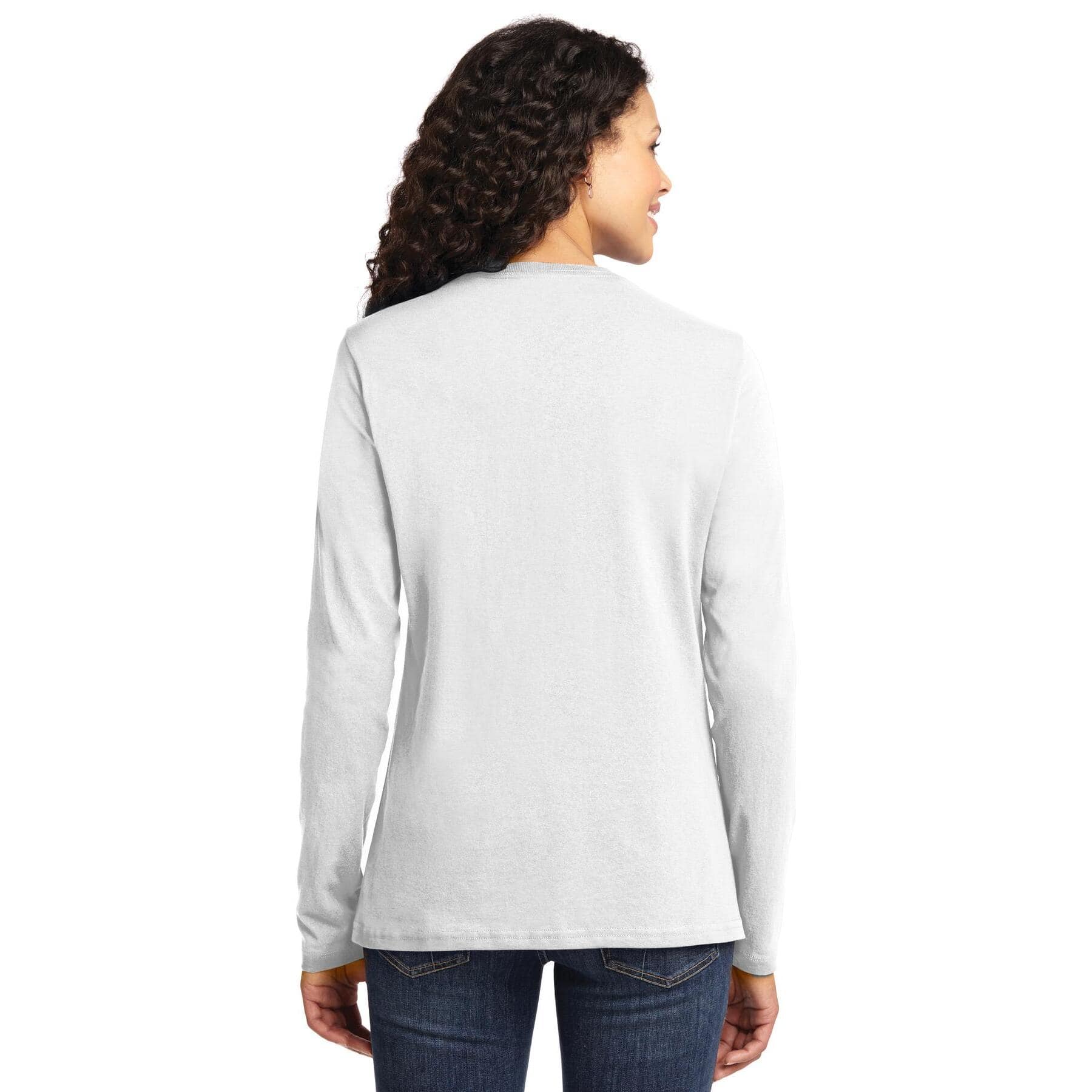 Port & Company® Core Cotton Neutrals Long Sleeve Ladies T-Shirt