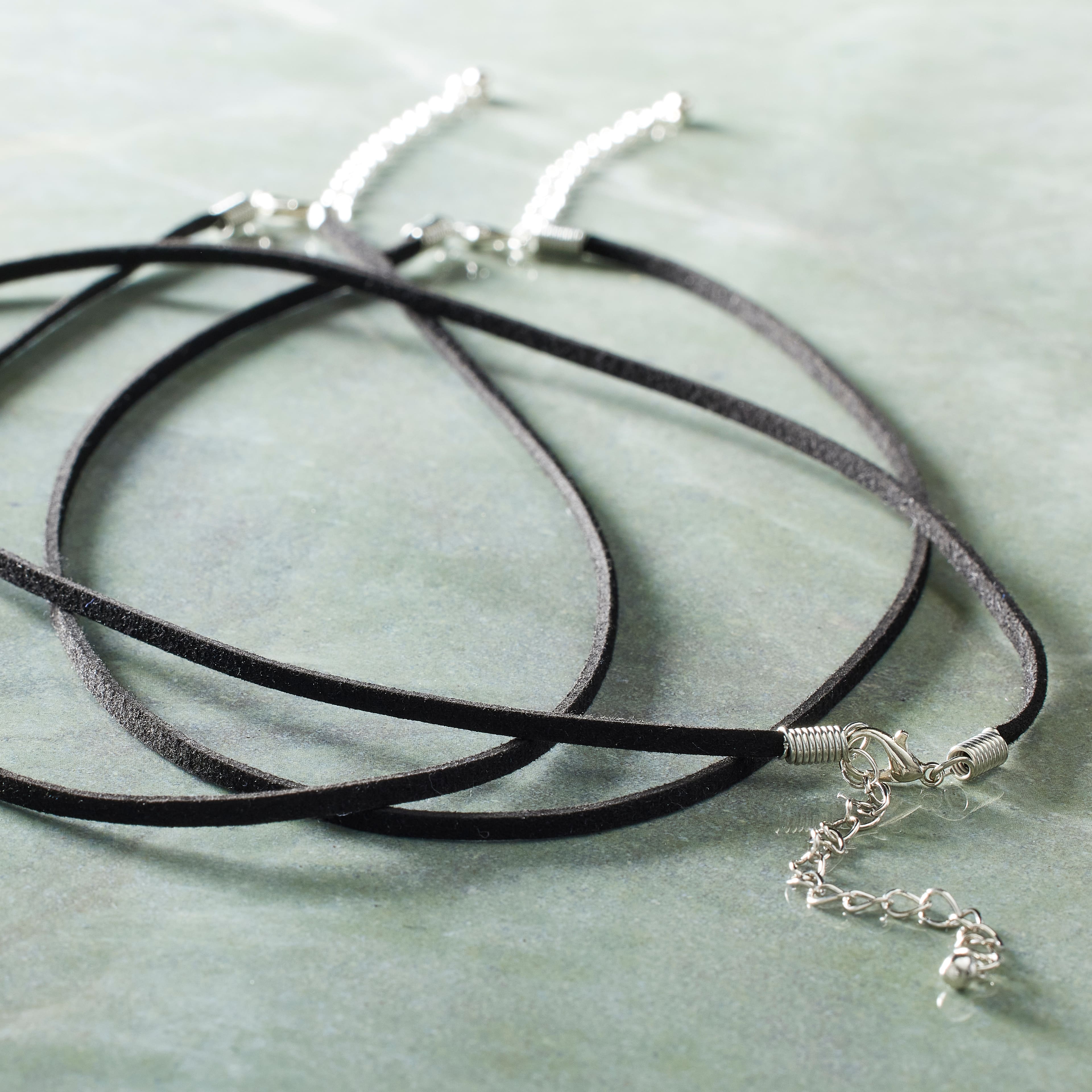 12 Packs: 3 ct. (36 total) Black Suede Cording Necklace by Bead Landing™