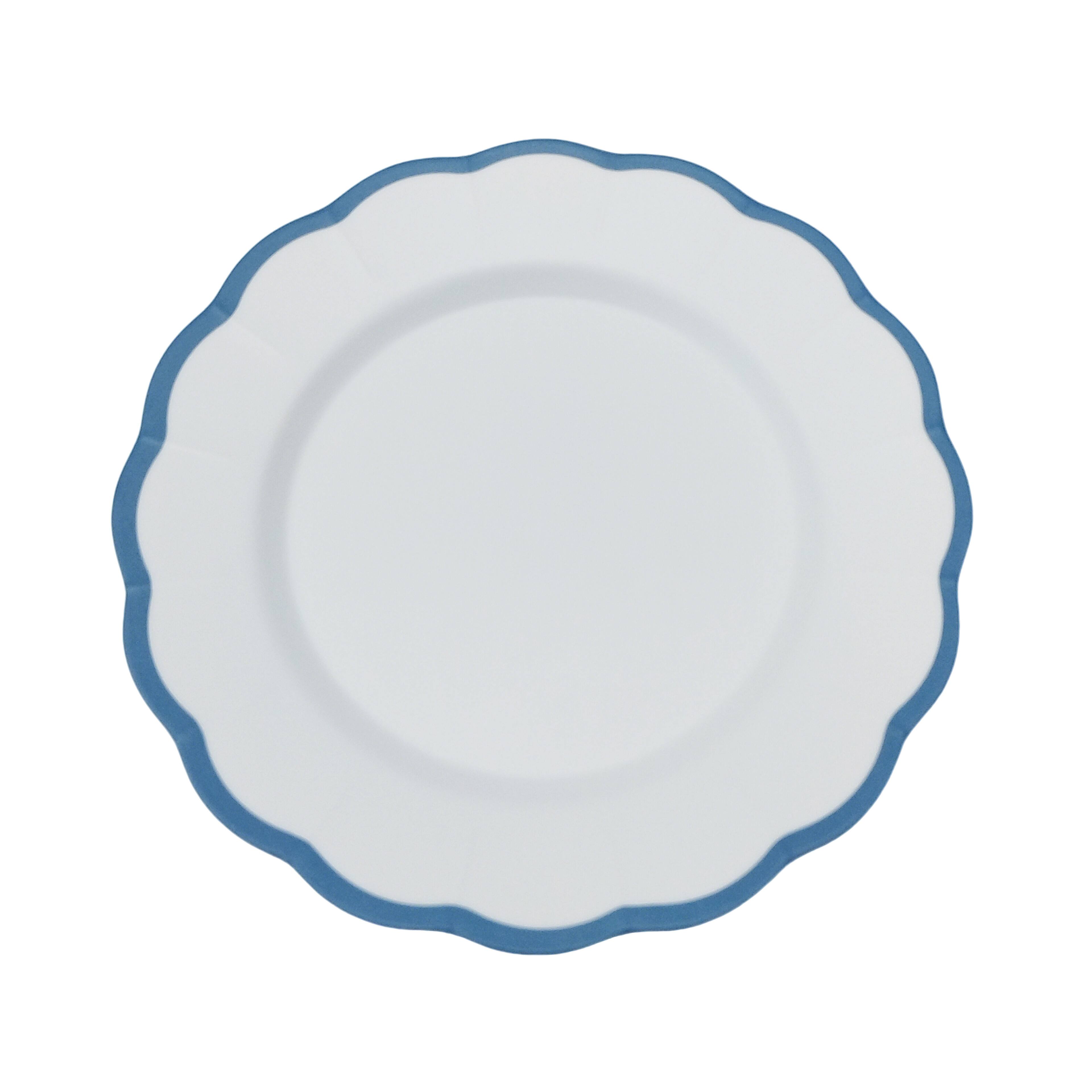 7.5" Blue Rim Melamine Snack Plates, 4ct. by Celebrate It™