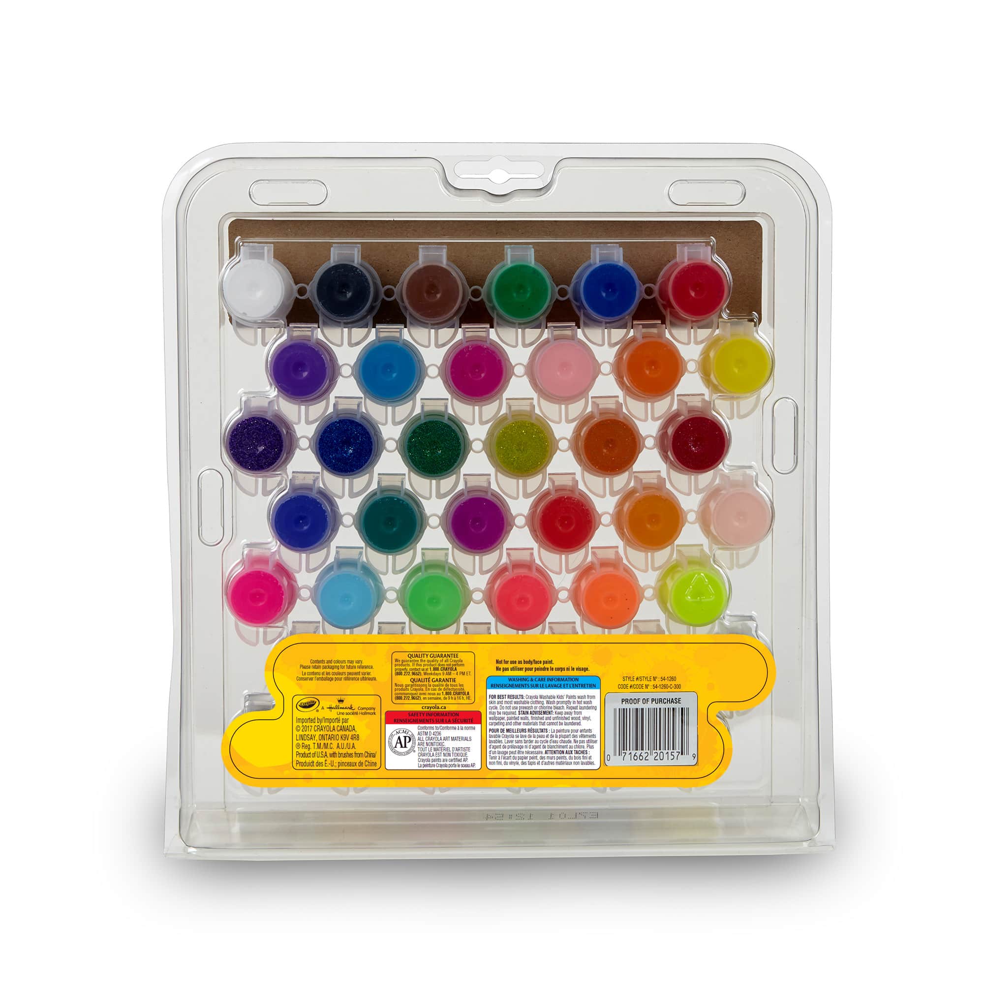 Ensemble de peintures lavables pour enfants de Crayola