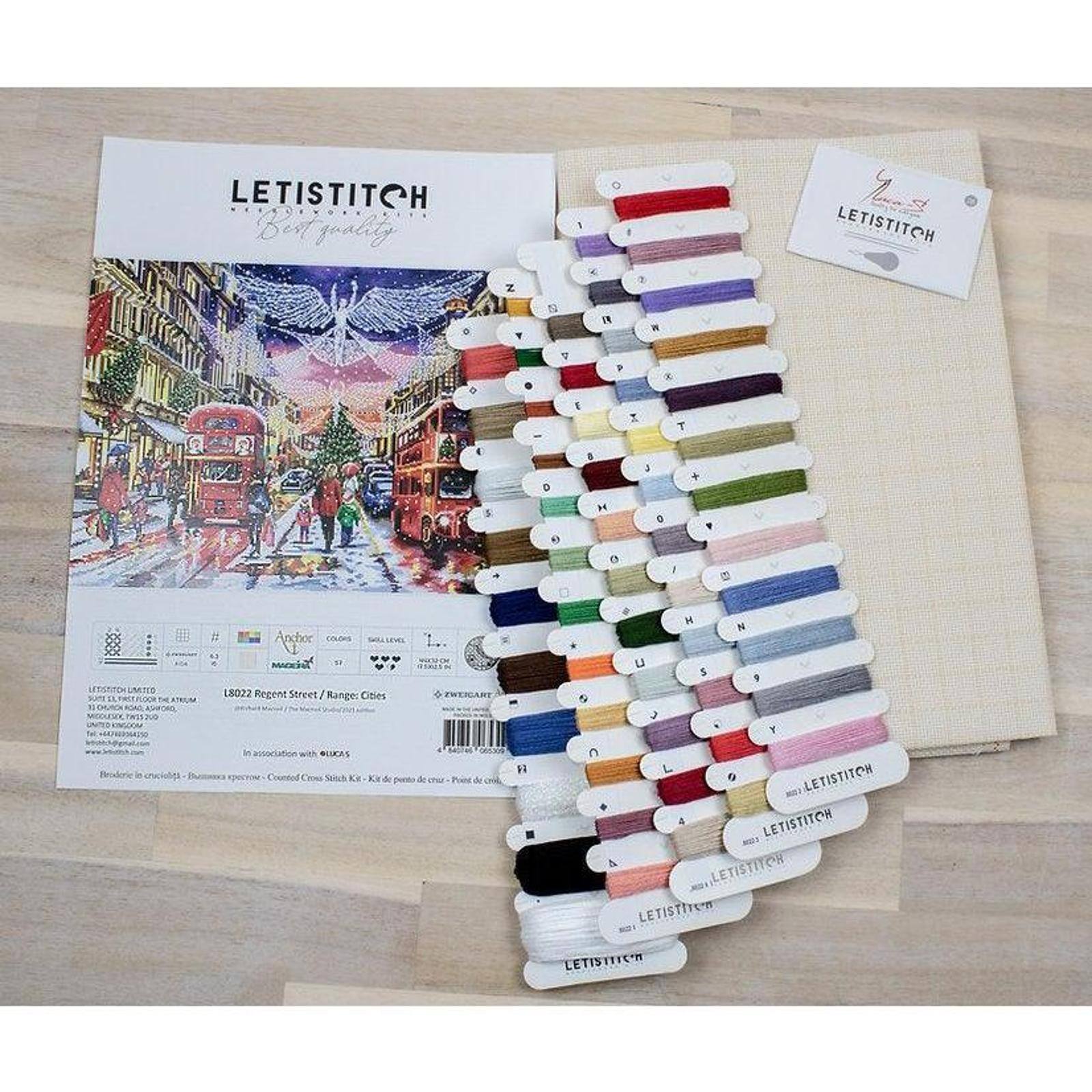 Letistitch Regent Street/Range: Cities Counted Cross Stitch Kit