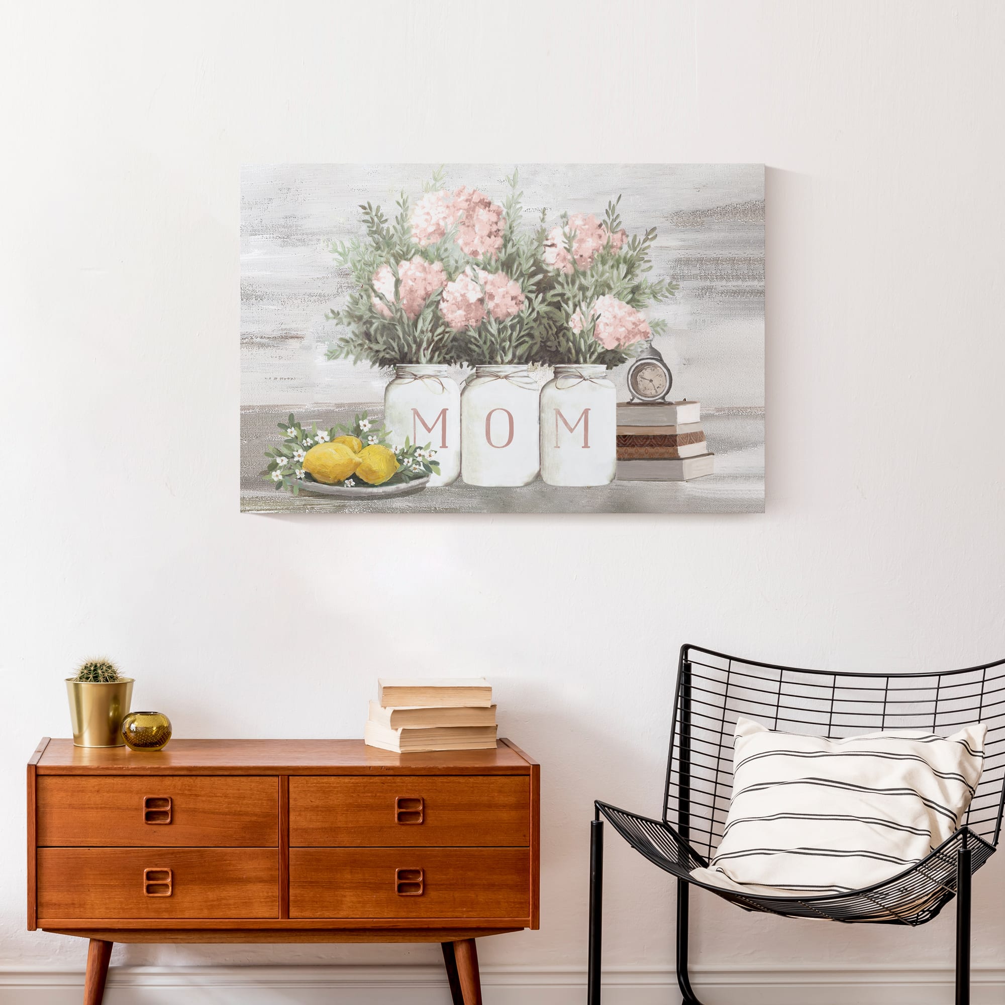 Mom Floral Still Life Canvas Wall Art