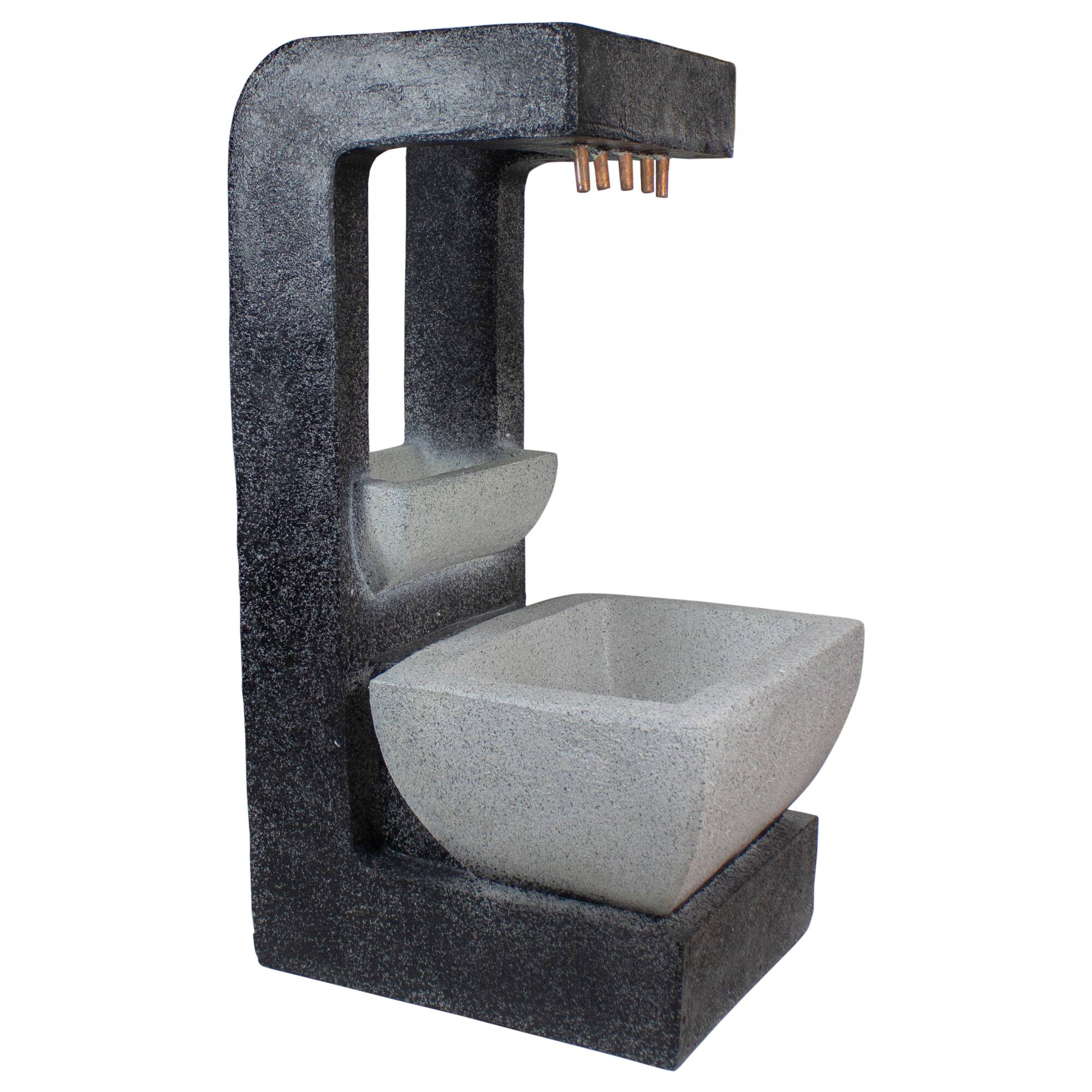 26" LED Rainfall Outdoor Water Fountain with Planter