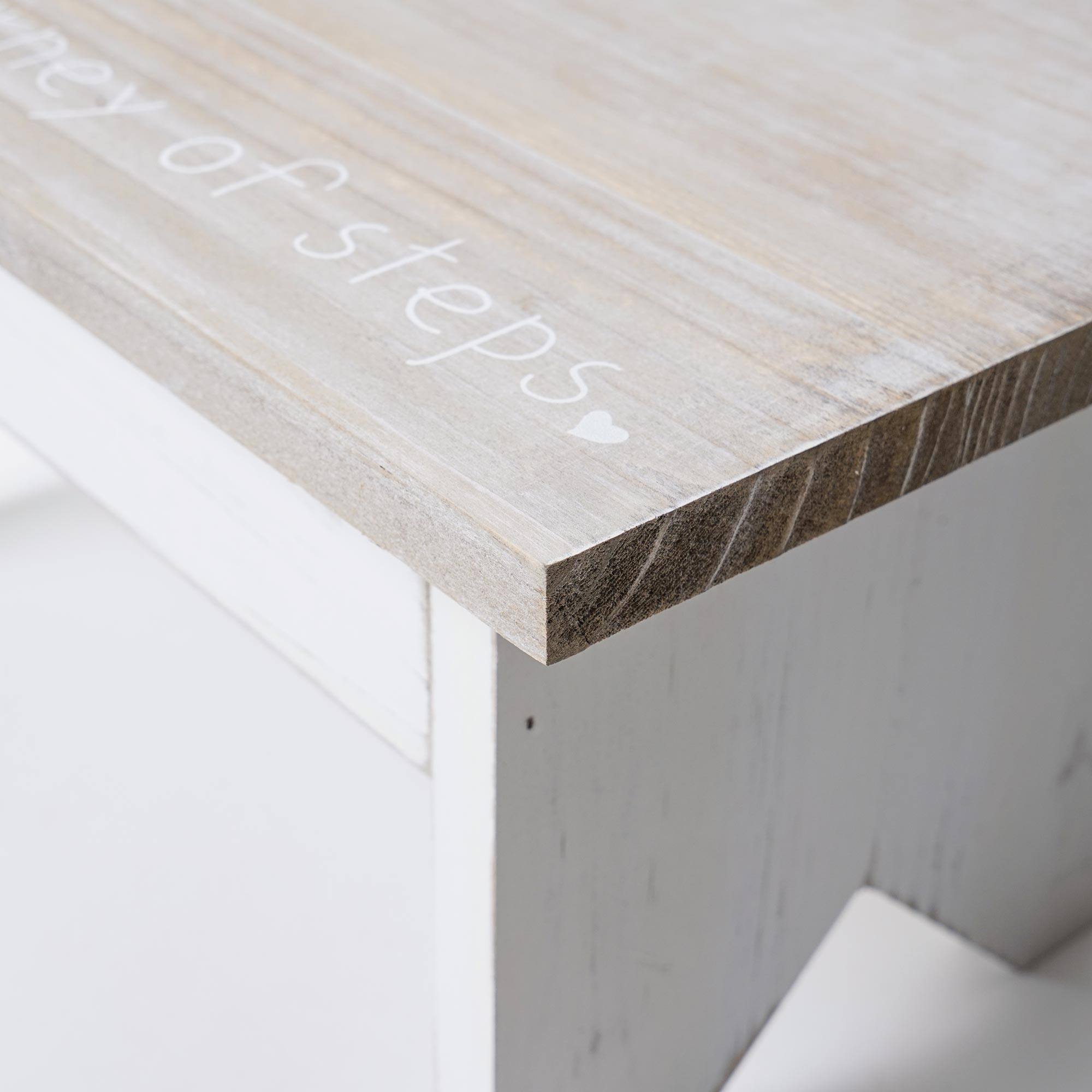 American Art Décor Addie Joy Step Up Decorative Wooden Stool