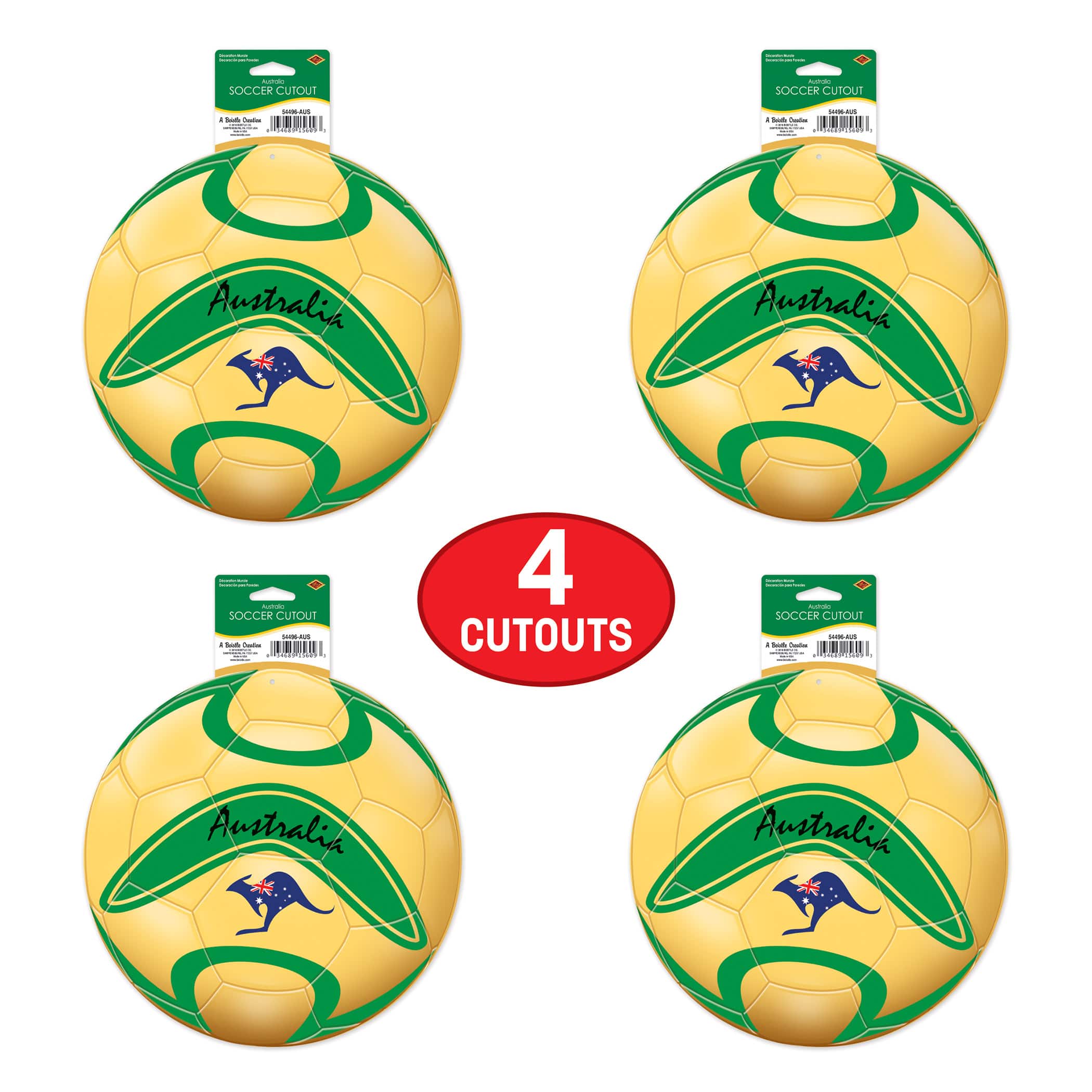Beistle 10" Soccer Ball Cutouts