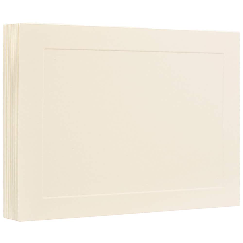 JAM Paper 4.25" x 5.5" Ivory Panel Blank Flat Note Cards