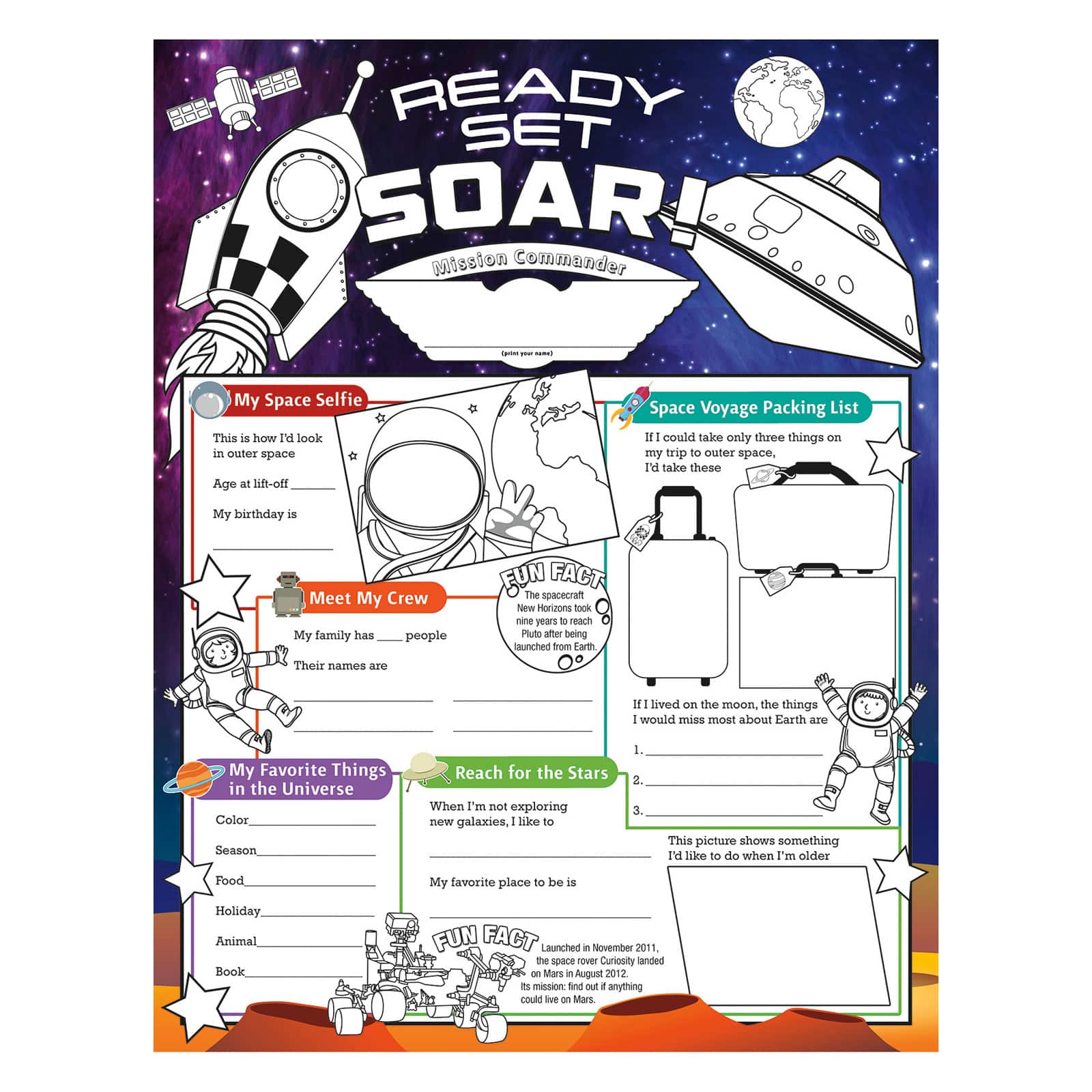 North Star Teacher Resources Fill Me In: Ready Set Soar Posters, 32ct.
