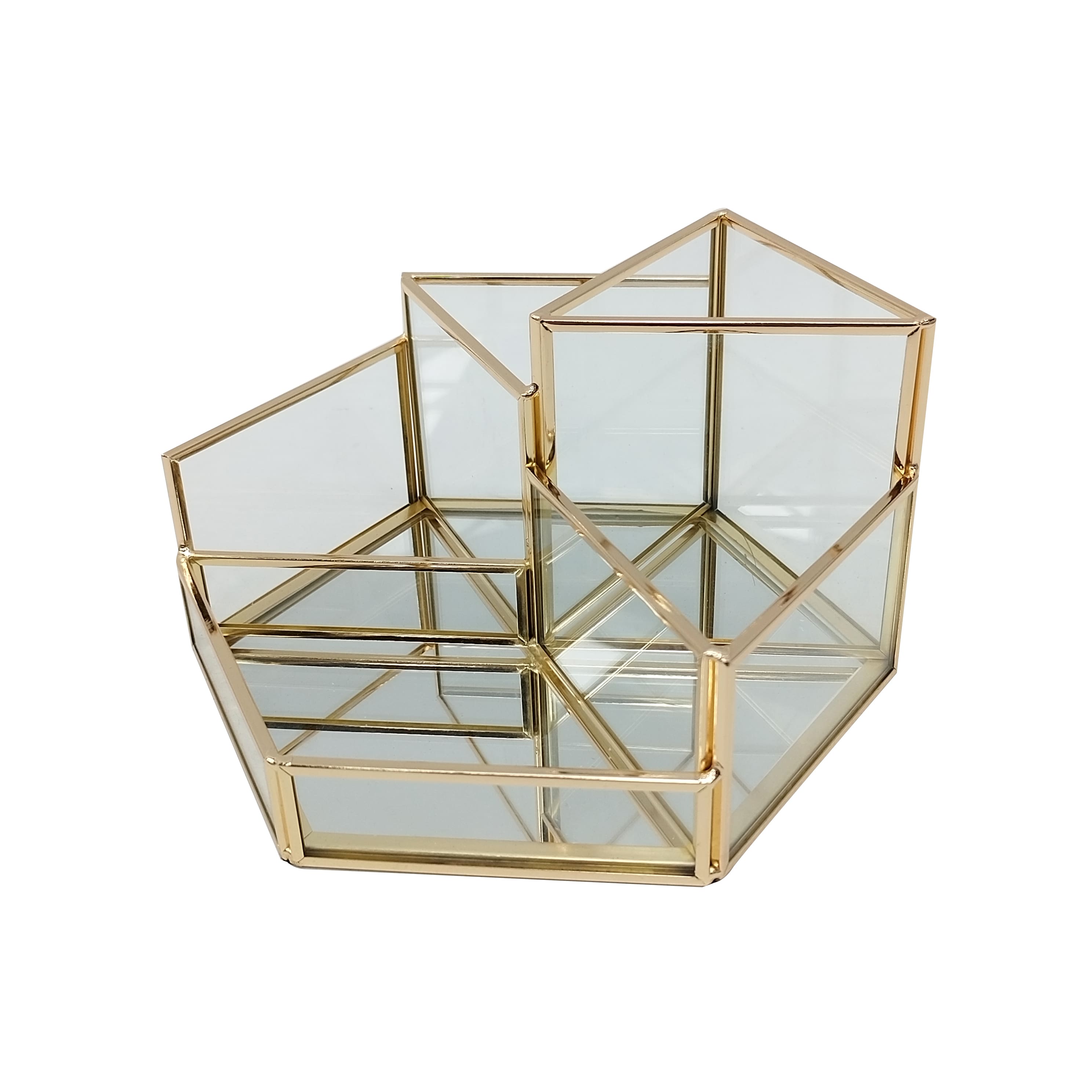 8" Hexagonal Glass Trinket Box by Ashland®