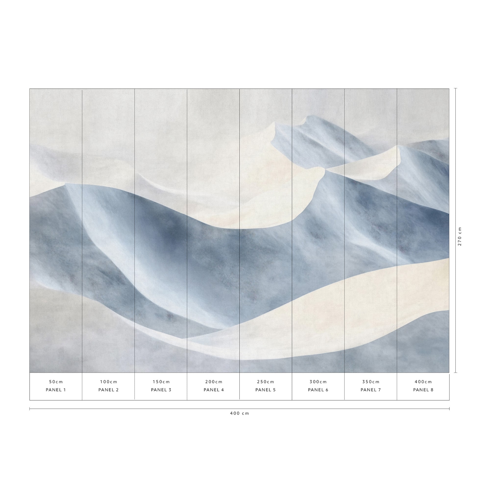 Designs Direct Velvet Dunes Blue Wall Mural