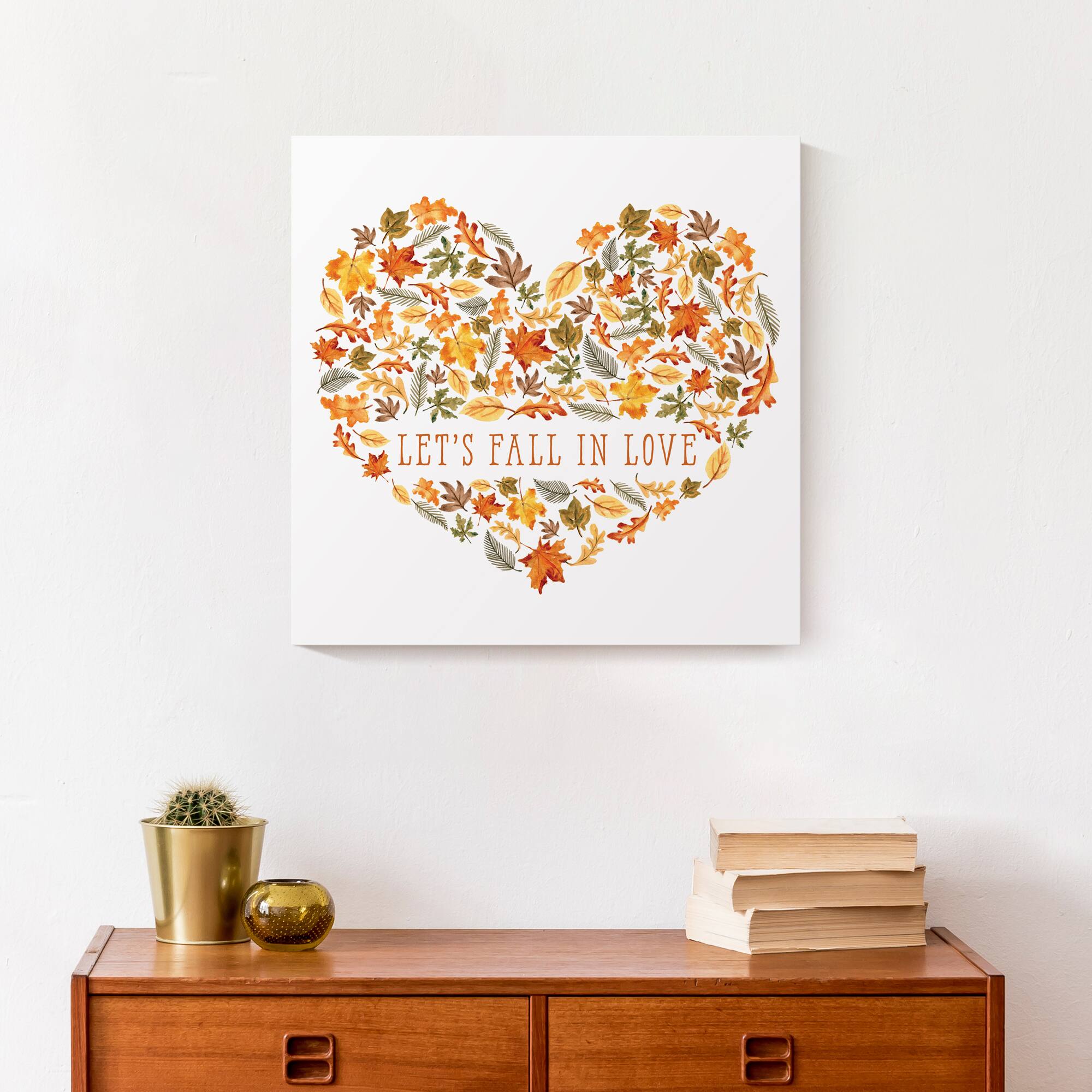 Let's Fall in Love Canvas Wall Art