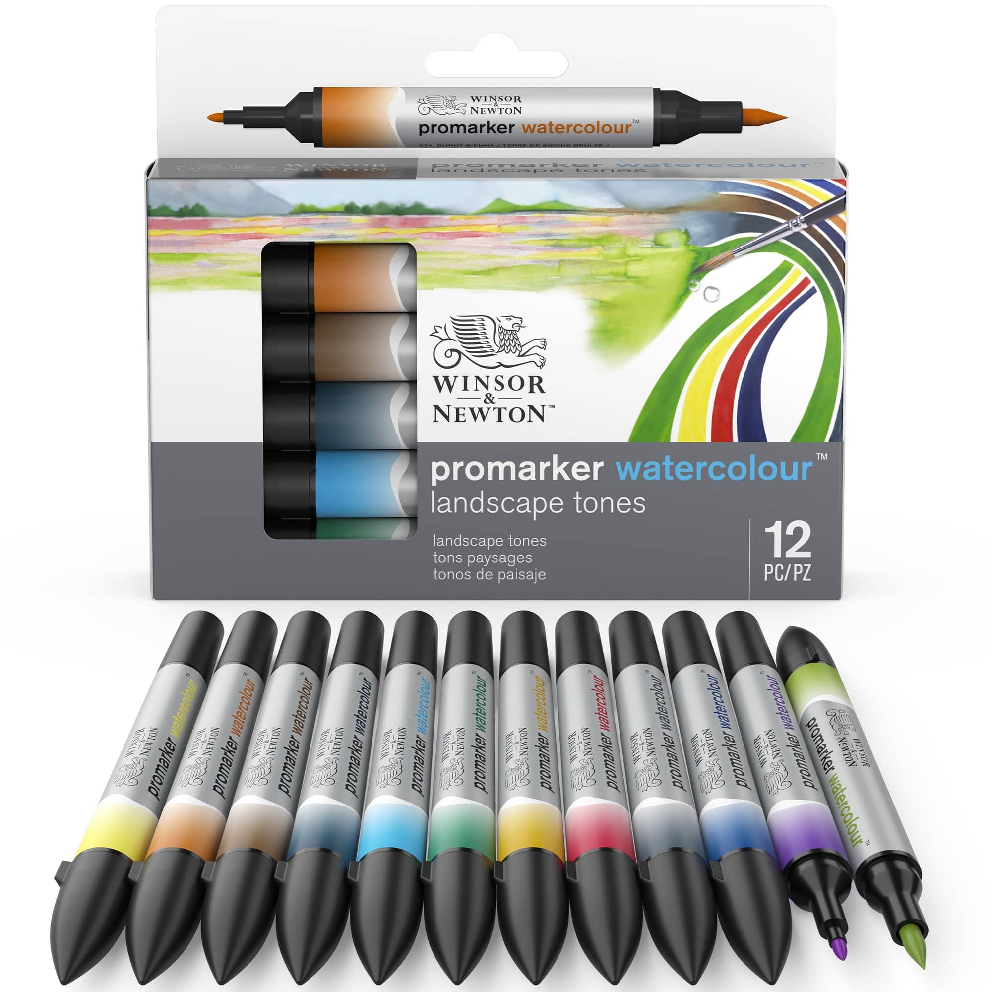 Winsor & Newton® ProMarker Watercolour™ Landscape Tones Marker Set
