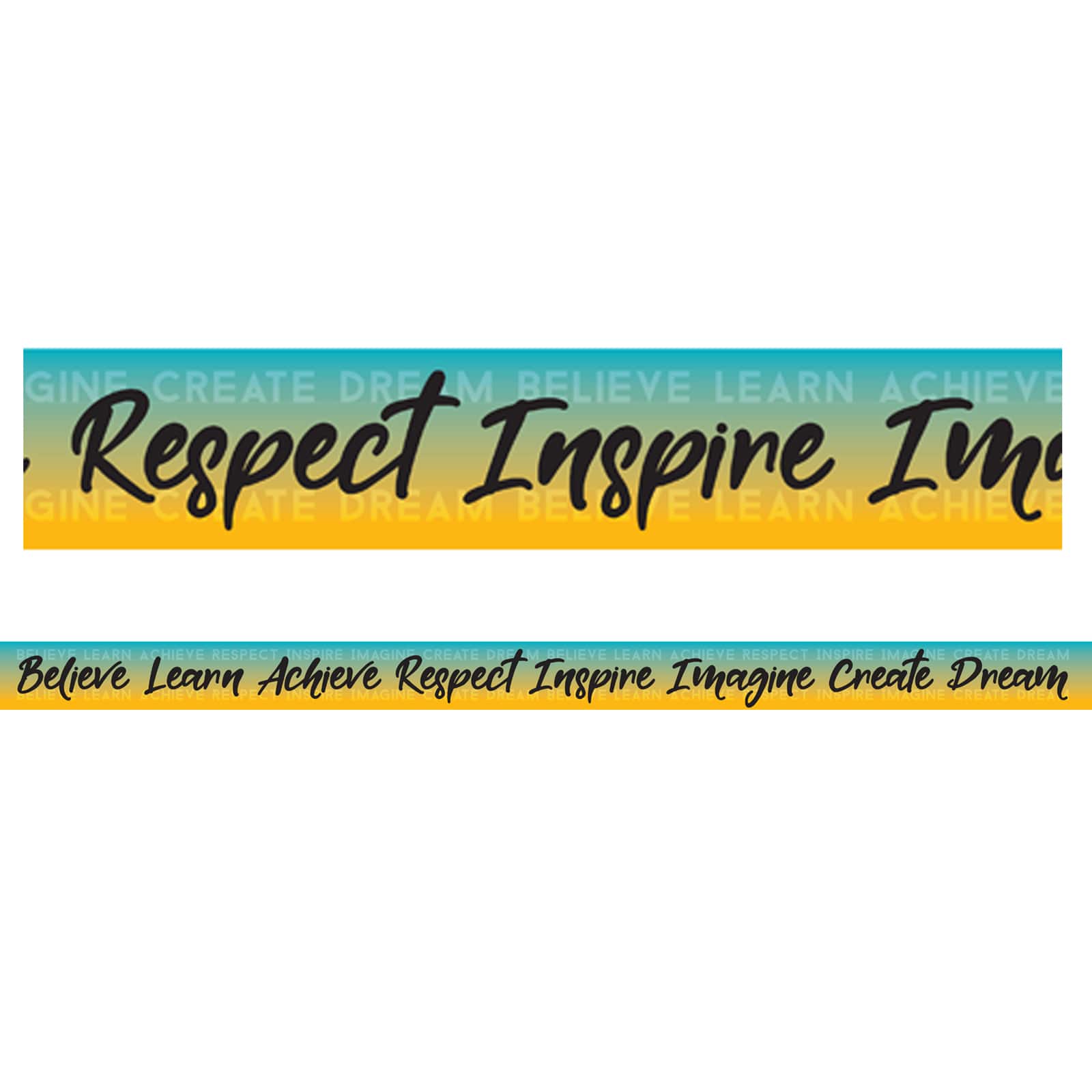 Charles Leonard Motivational Words Theme Magnetic Border, 48ft.