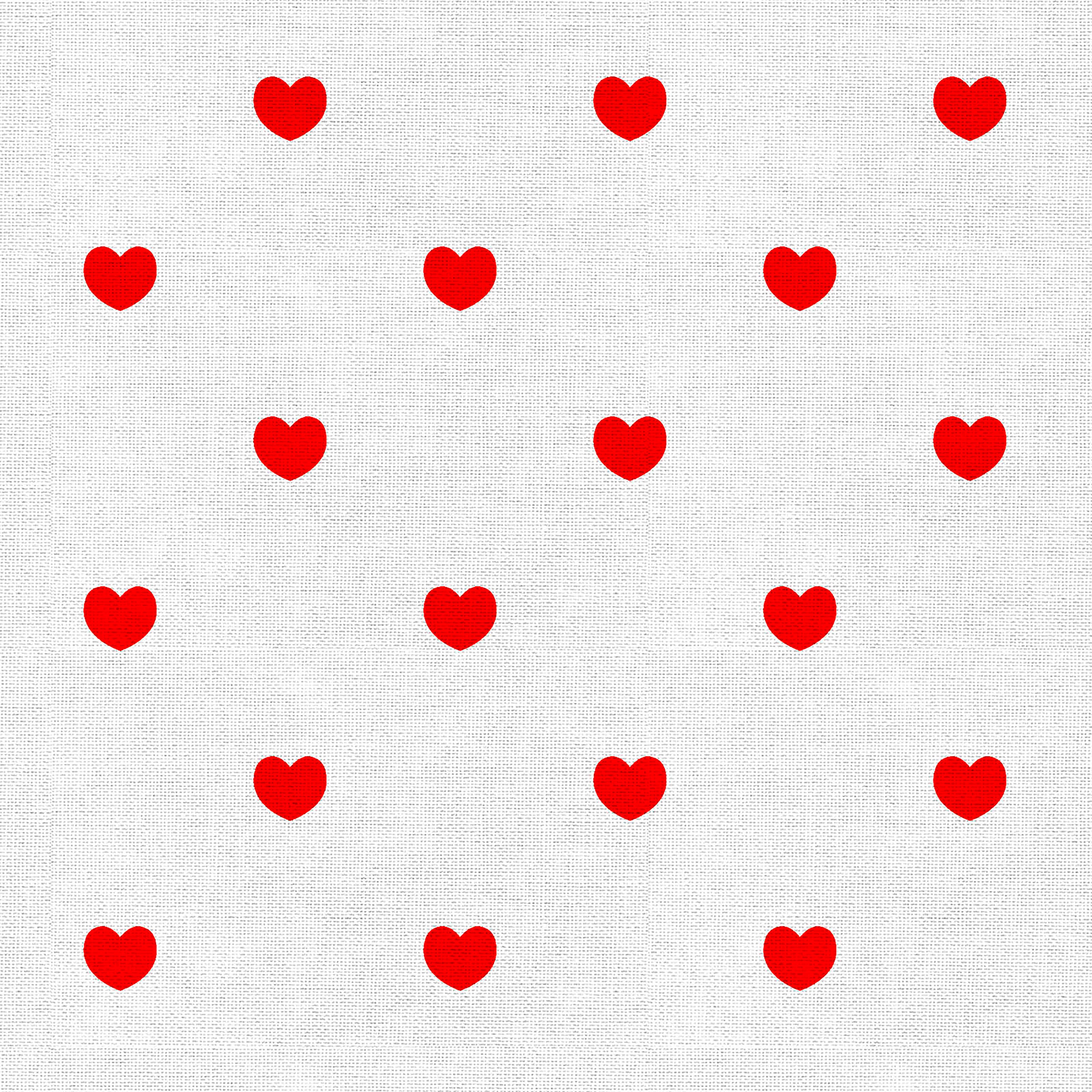 Fabric Editions White Hearts Cotton Fabric