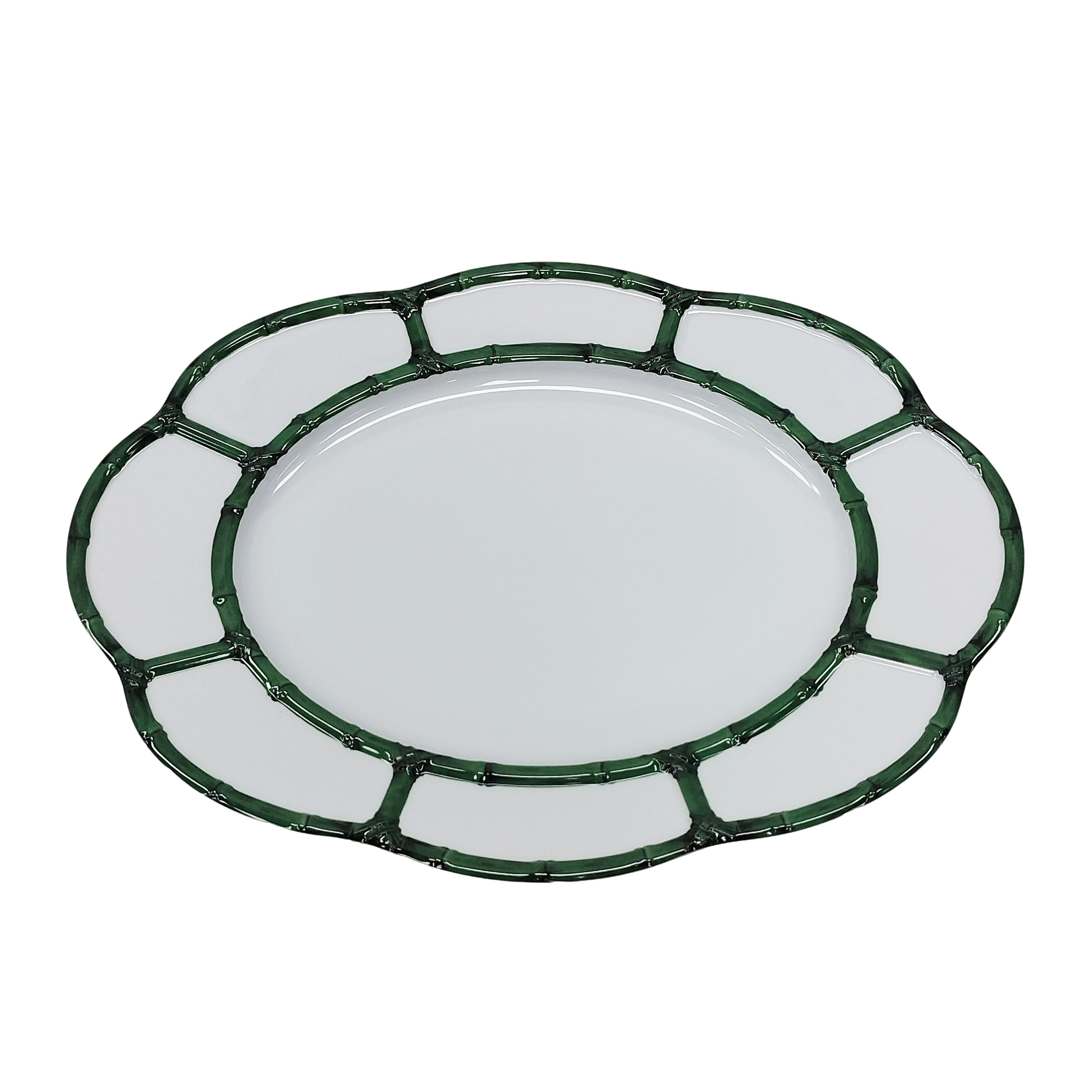14" Green & White Melamine Tray by Celebrate It™
