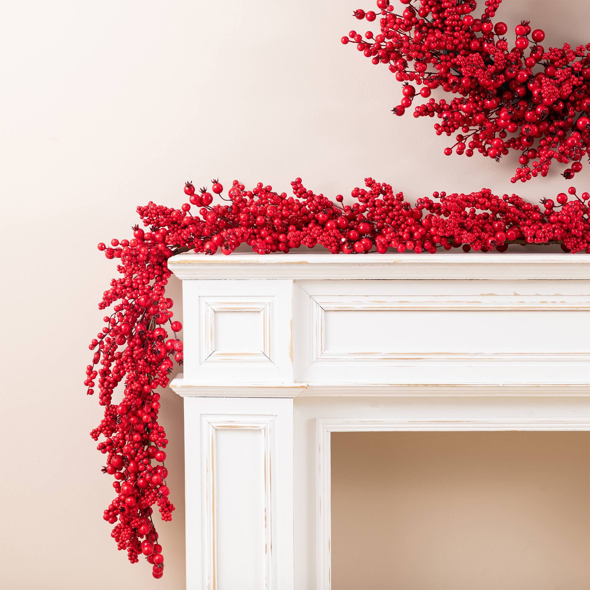 Glitzhome® 6ft. Christmas Full Berry Garland