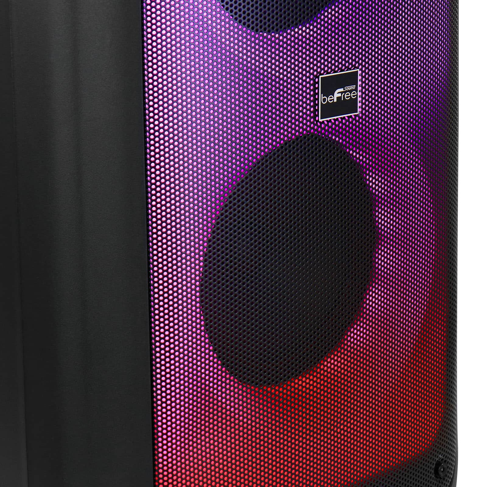 beFree Sound 8" Wireless Rechargeable Bluetooth Party Speaker With LED Illuminating Lights