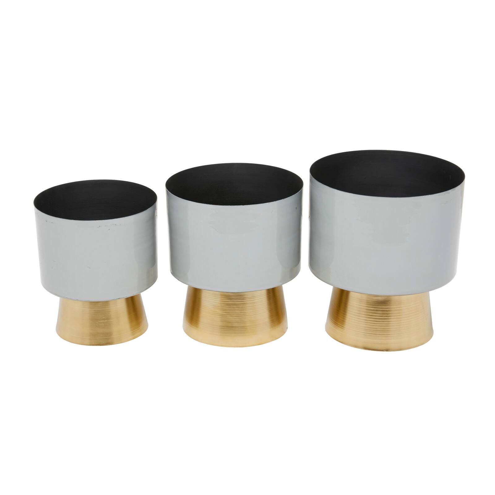 Grey Modern Planter, Set of 3" 11", 10", 9"
