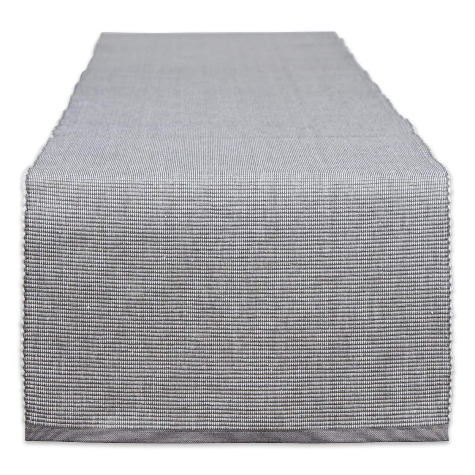 DII® 72" Gray & White 2-Tone Ribbed Table Runner