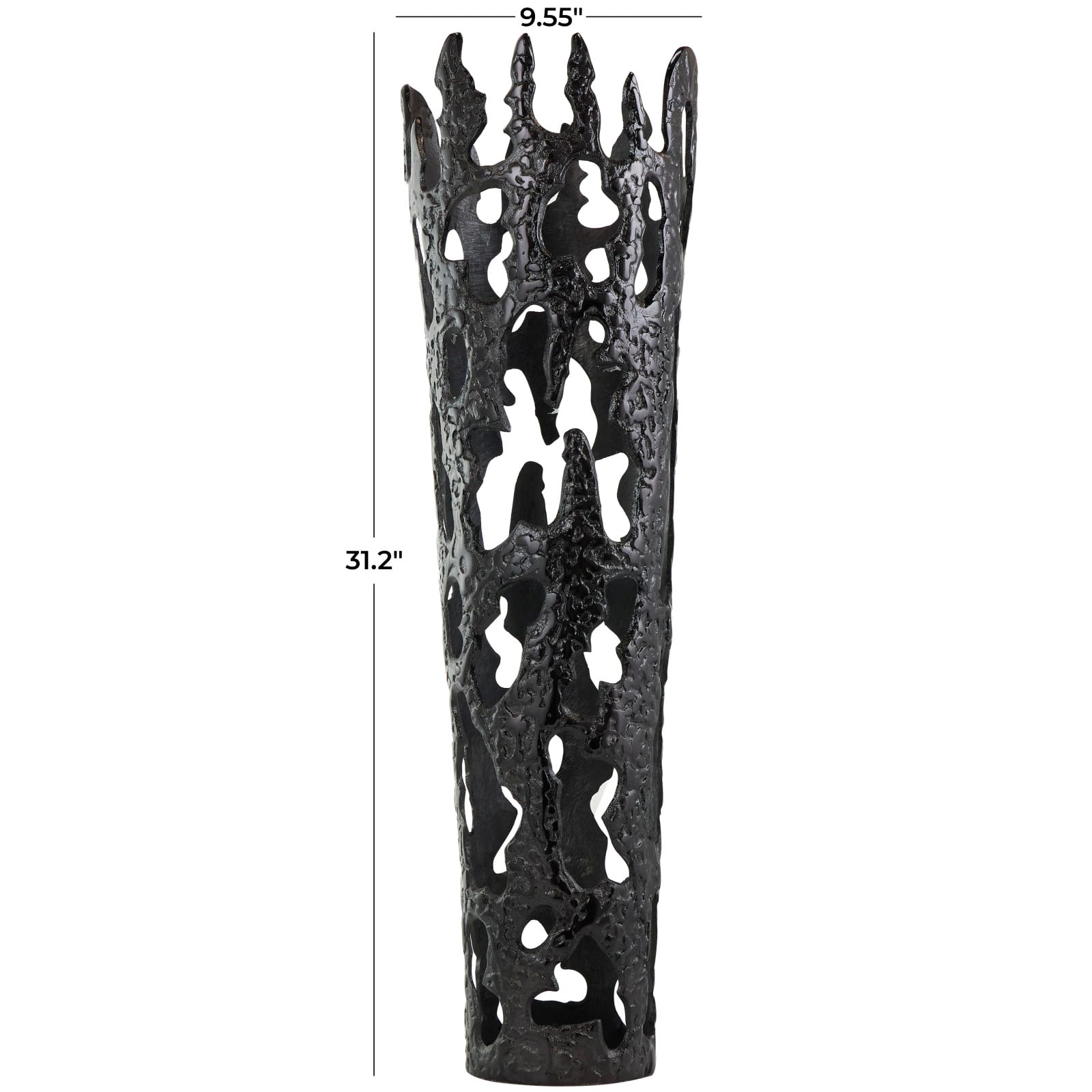 31" Contemporary Aluminum Melting Drip Vase