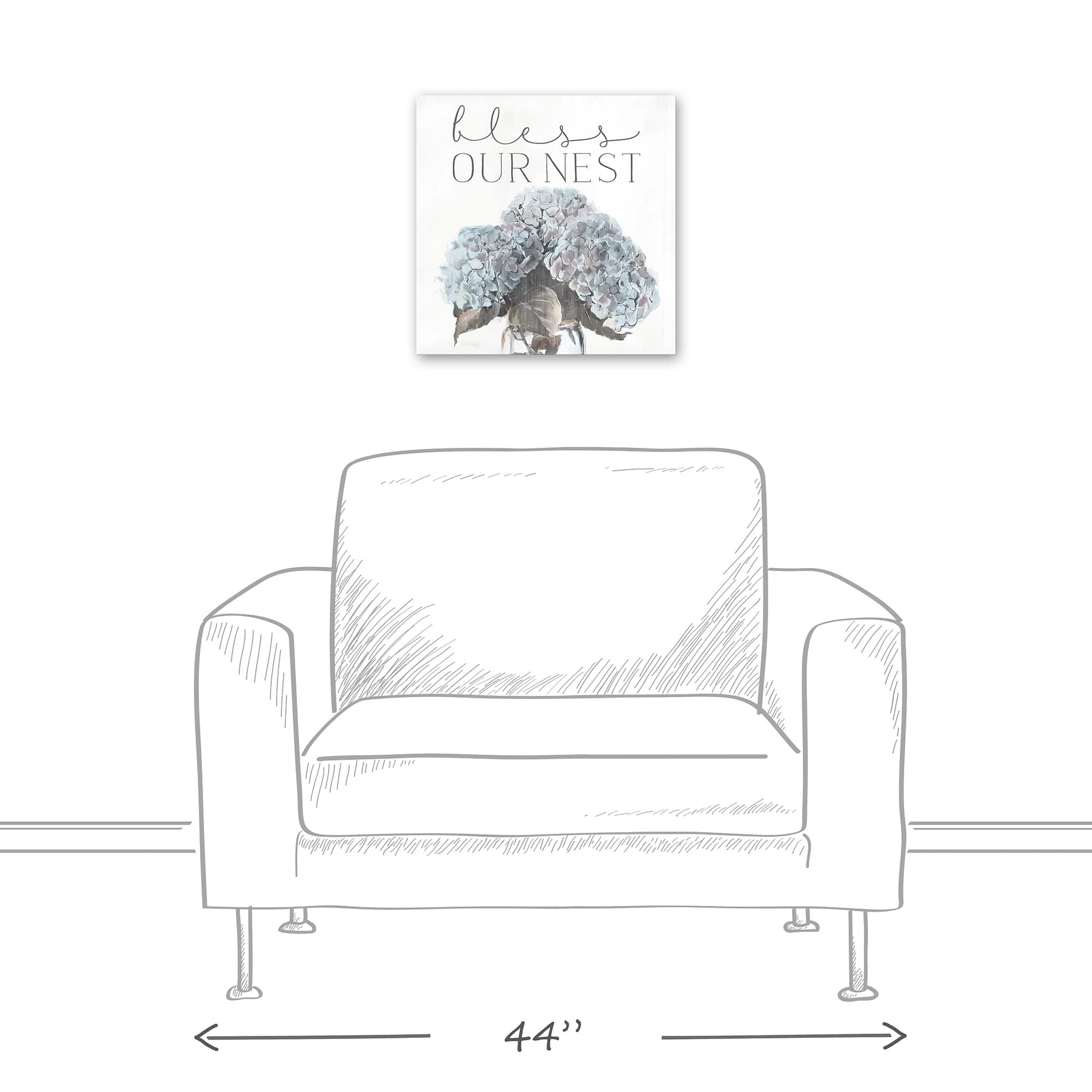 Bless Our Nest 16" x 16" Canvas Wall Art