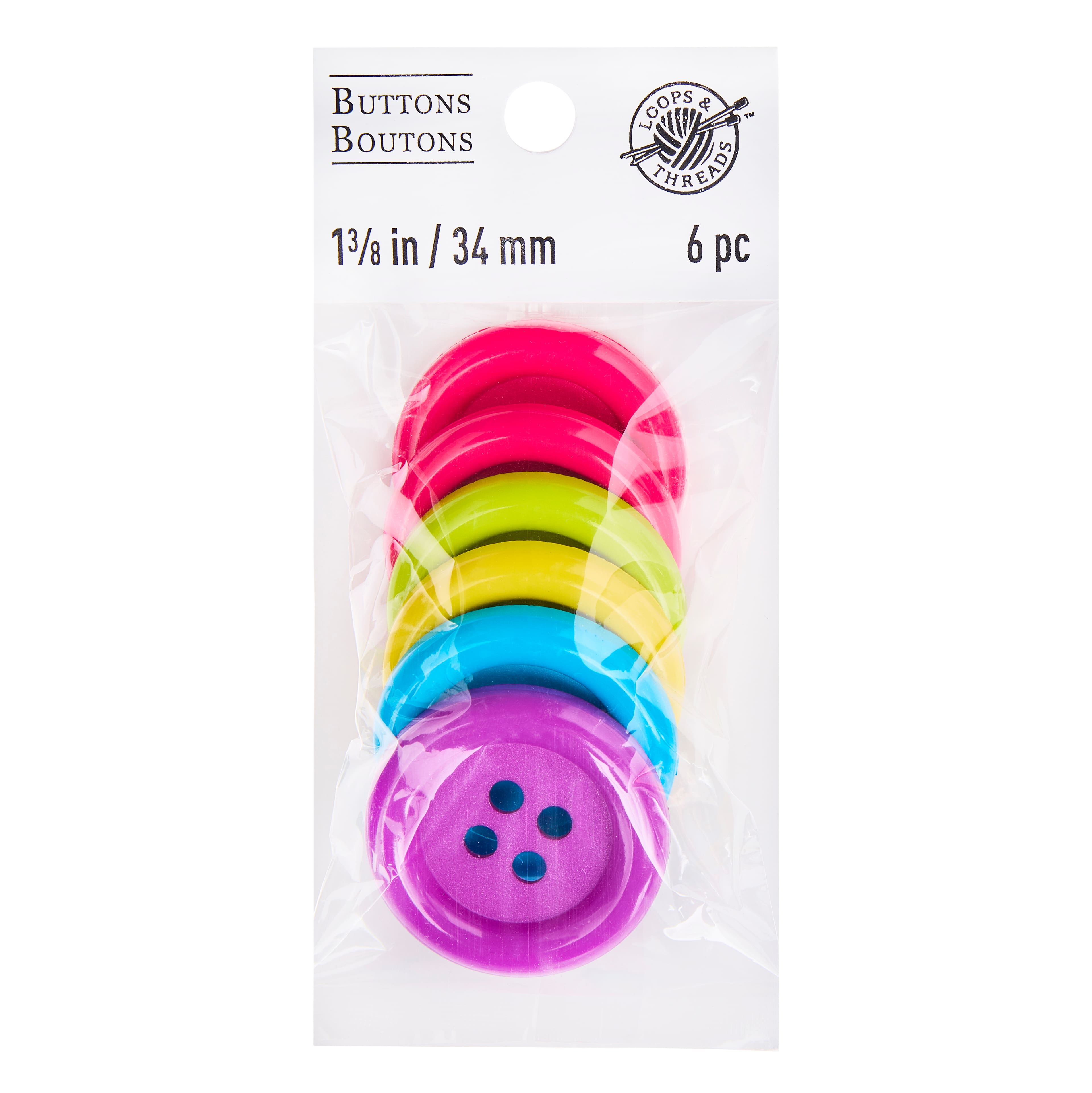 1.375" Fun Round Buttons by Loops & Threads®